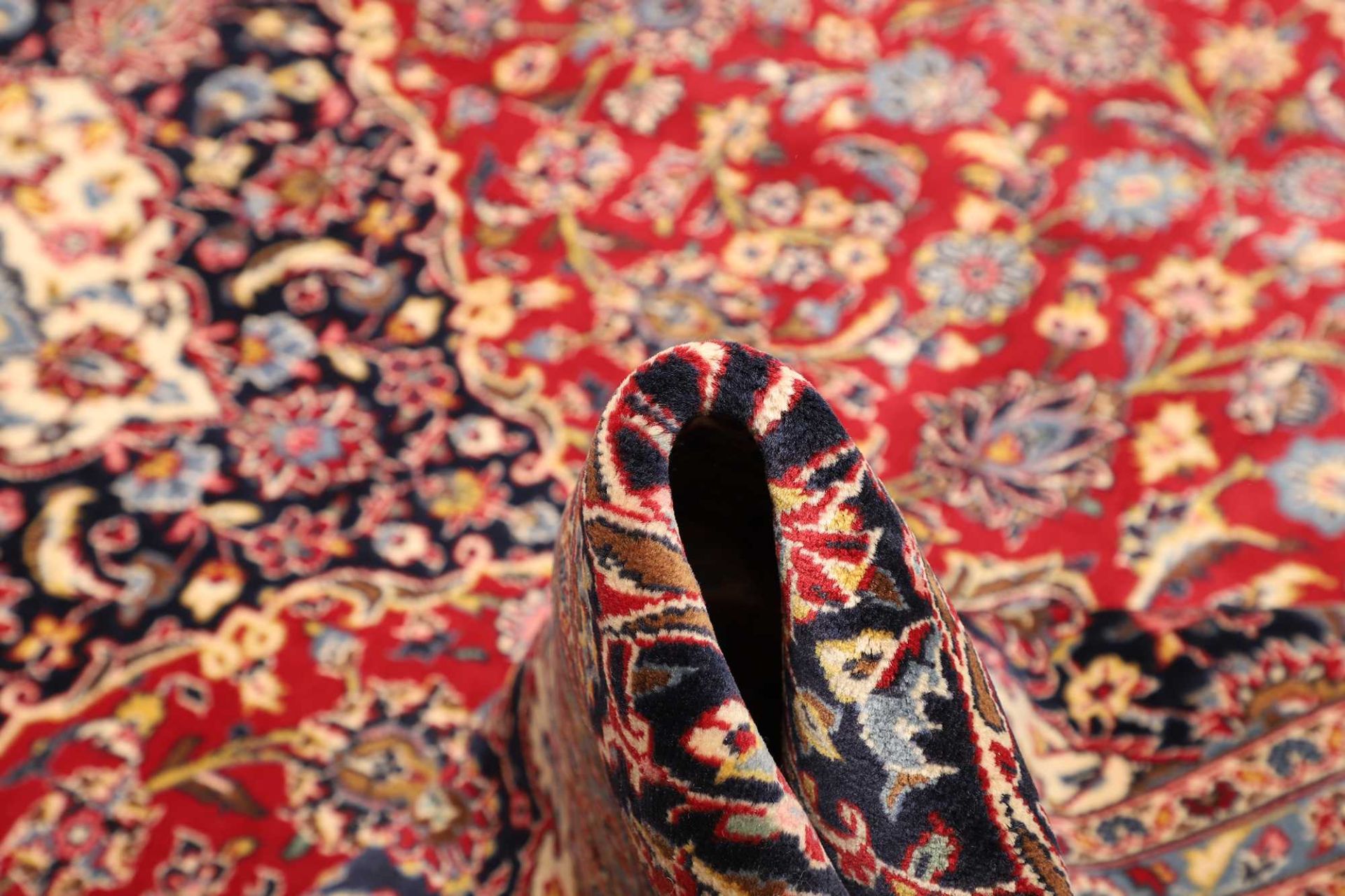 Handgeknüpfter Kashan Perserteppich, 258 × 347 cm, Wolle