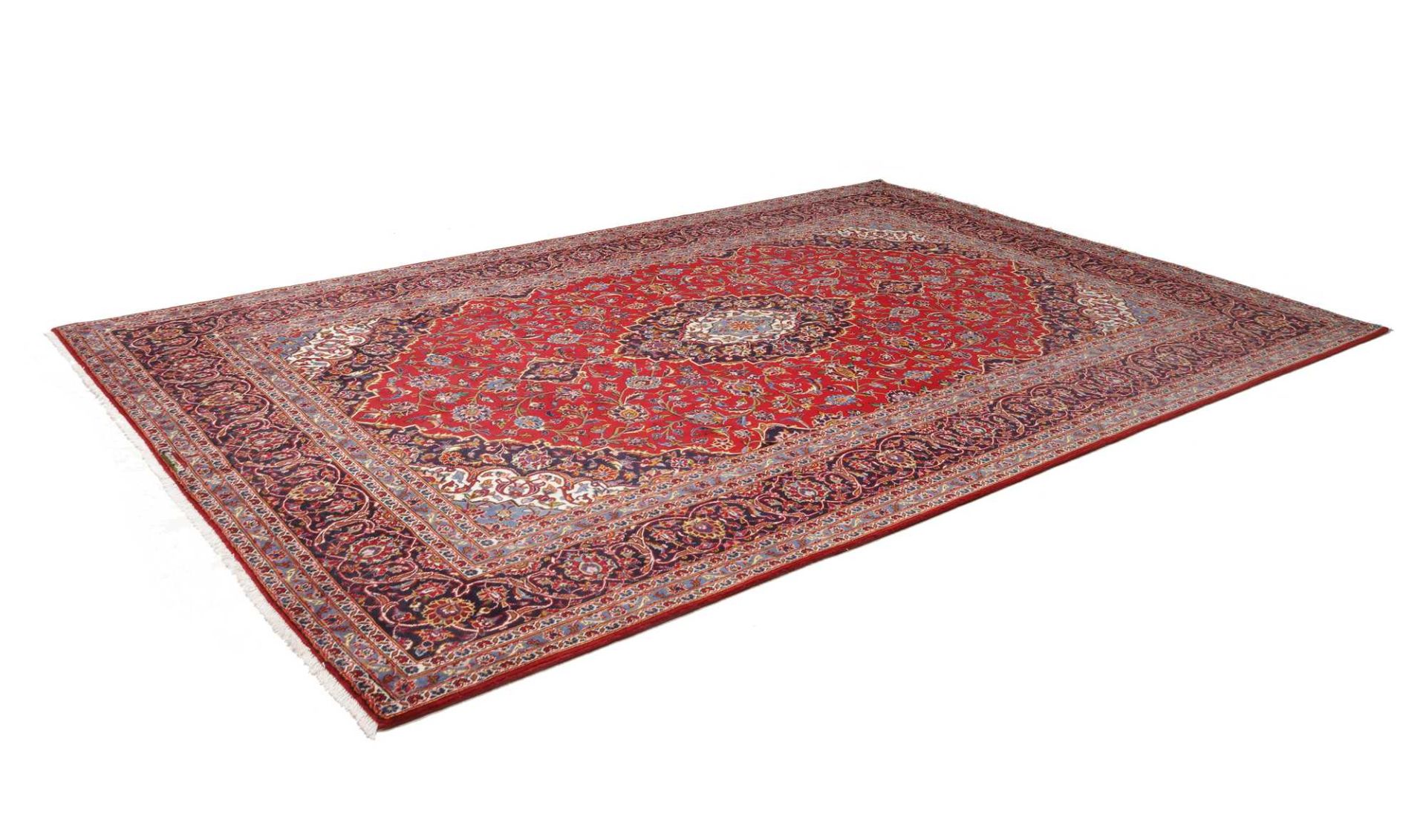 Kashan Perserteppich 246 × 357 cm aus Wolle, handgeknüpft
