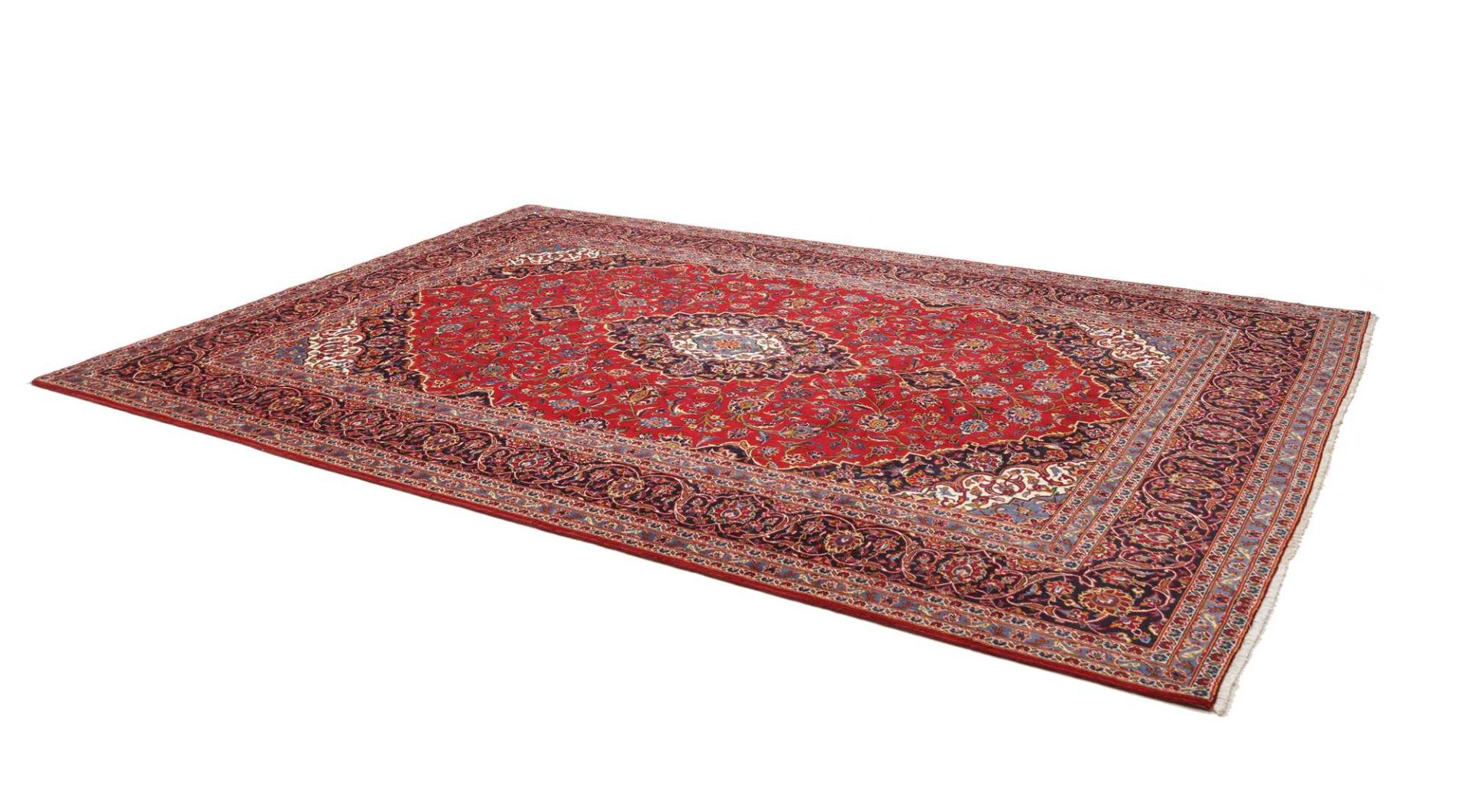 Kashan Perserteppich 246 × 357 cm aus Wolle, handgeknüpft