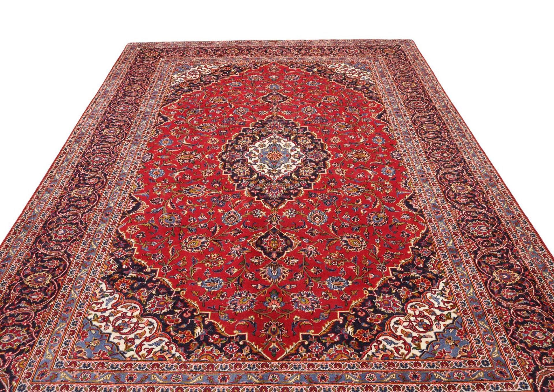 Kashan Perserteppich 246 × 357 cm aus Wolle, handgeknüpft