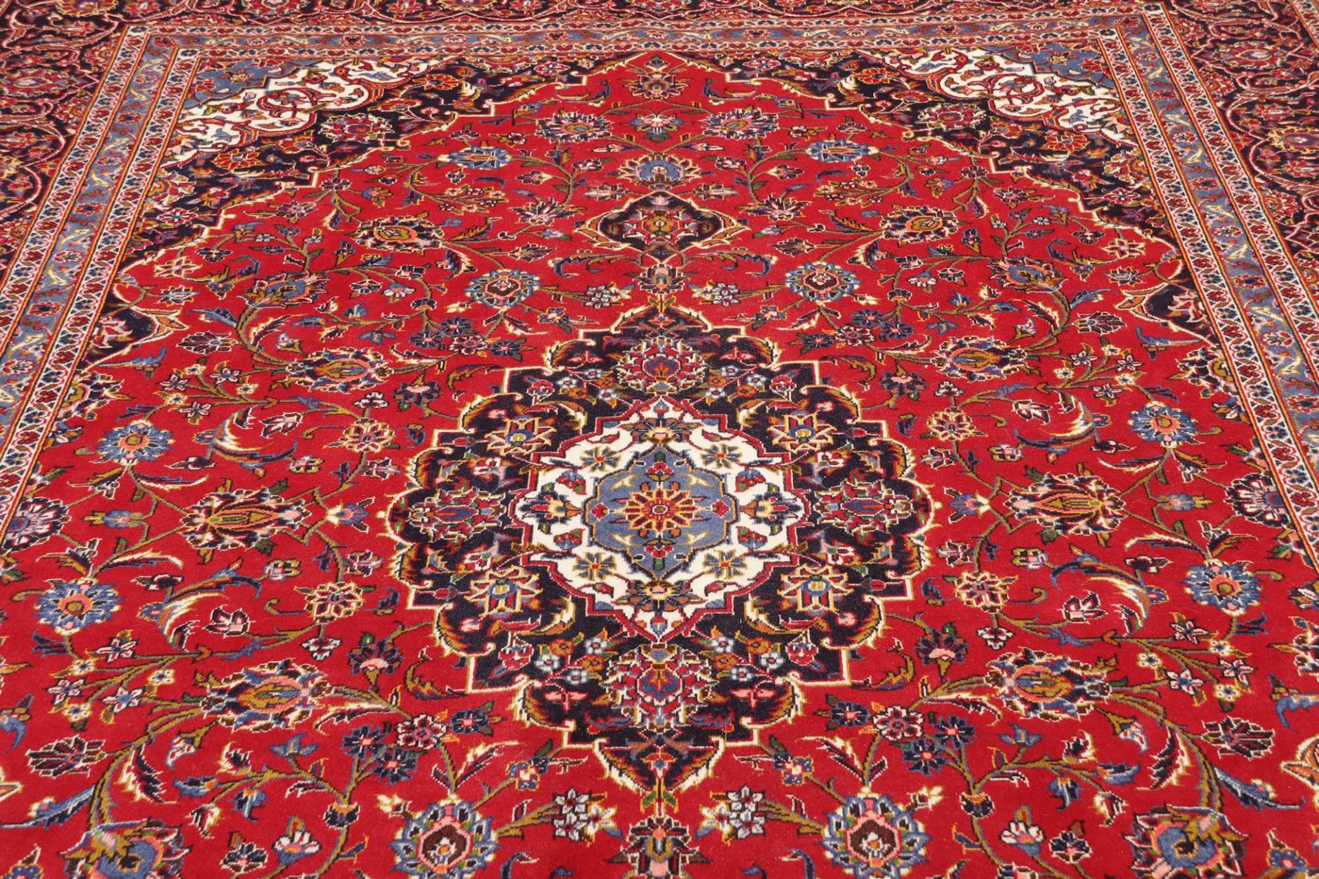 Kashan Perserteppich 246 × 357 cm aus Wolle, handgeknüpft