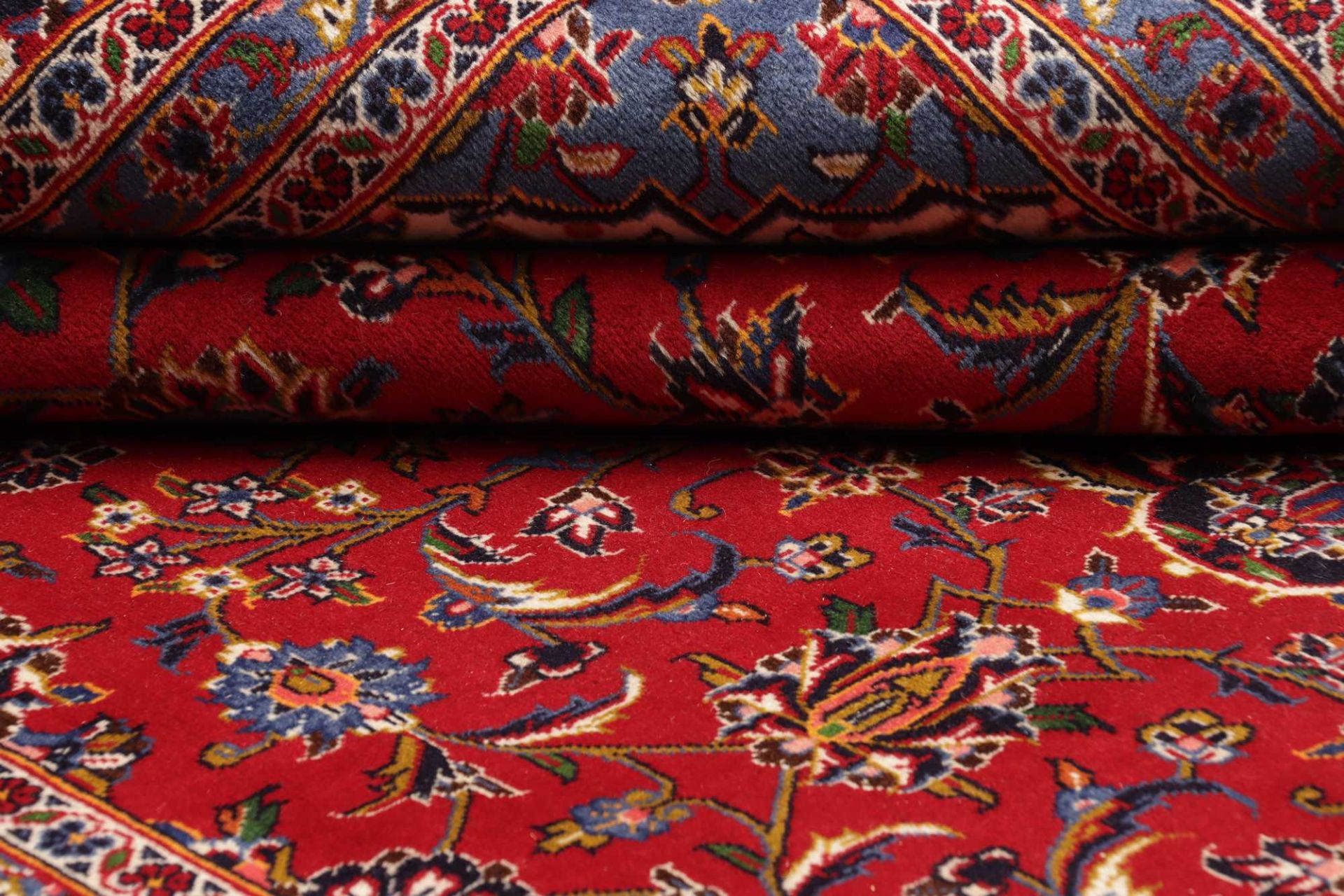 Kashan Perserteppich 246 × 357 cm aus Wolle, handgeknüpft