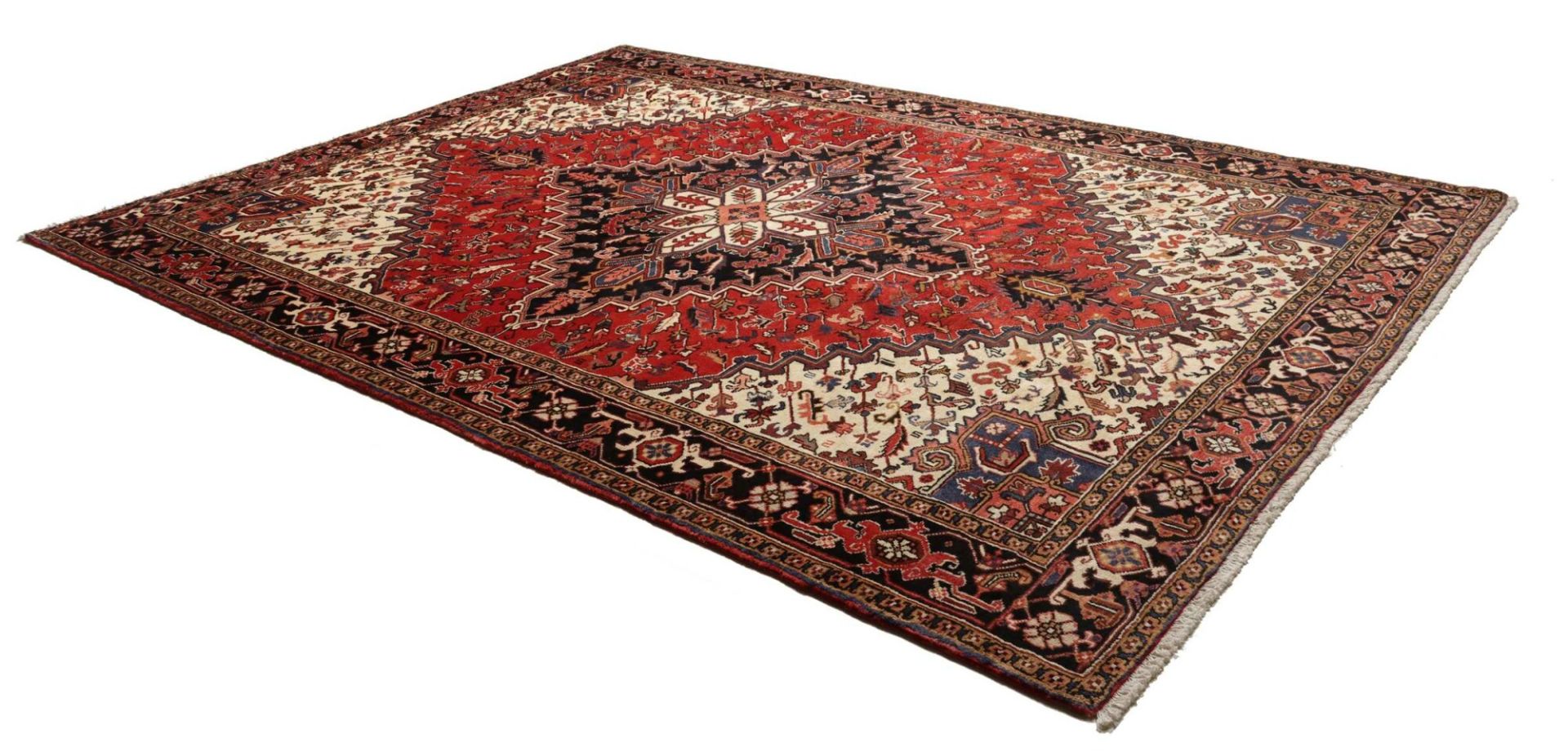Heriz Perserteppich 259 × 349 cm aus Wolle, handgeknüpft