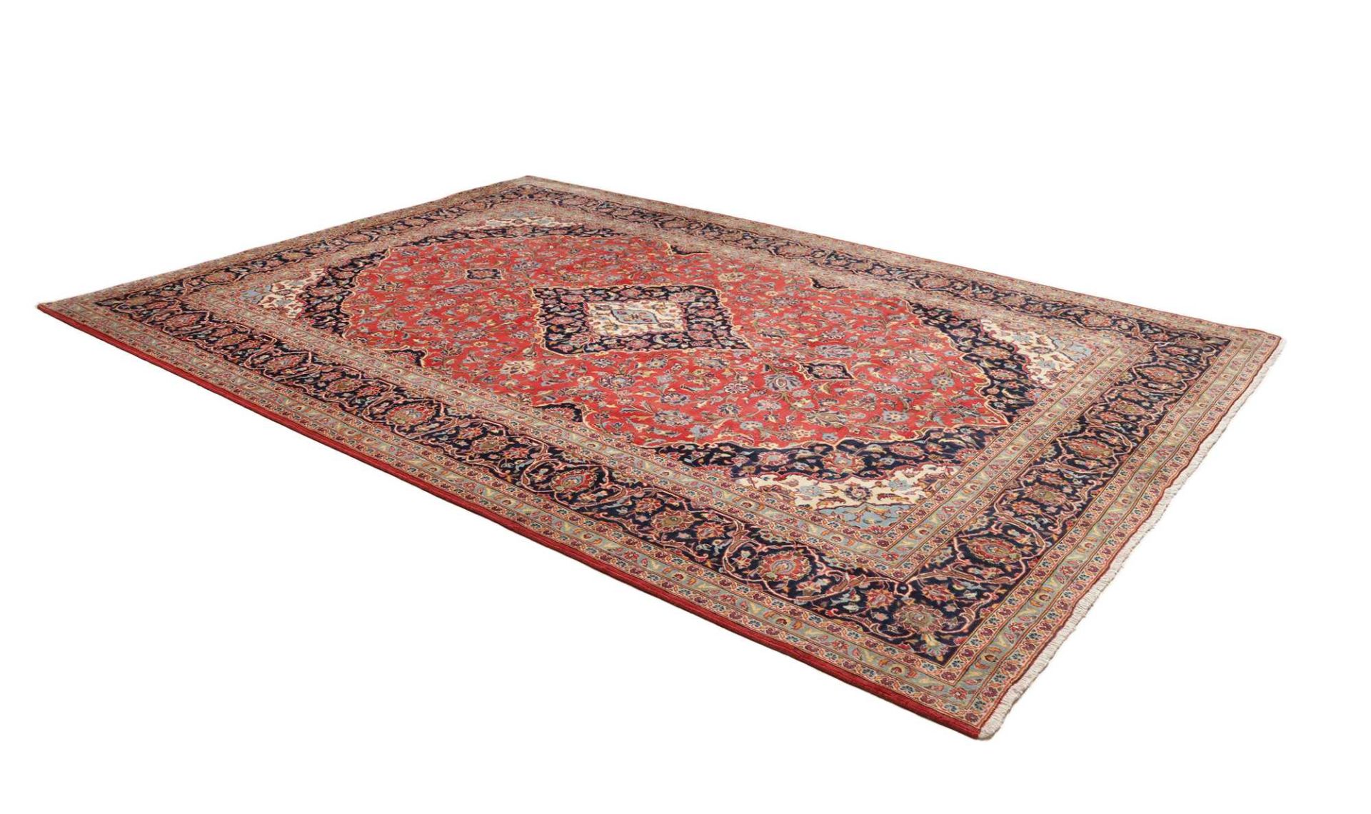 Handgeknüpfter Kashan Perserteppich, 251 × 364 cm, Wolle