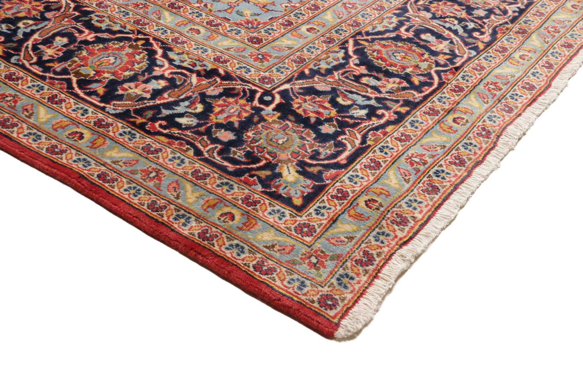 Handgeknüpfter Kashan Perserteppich, 251 × 364 cm, Wolle