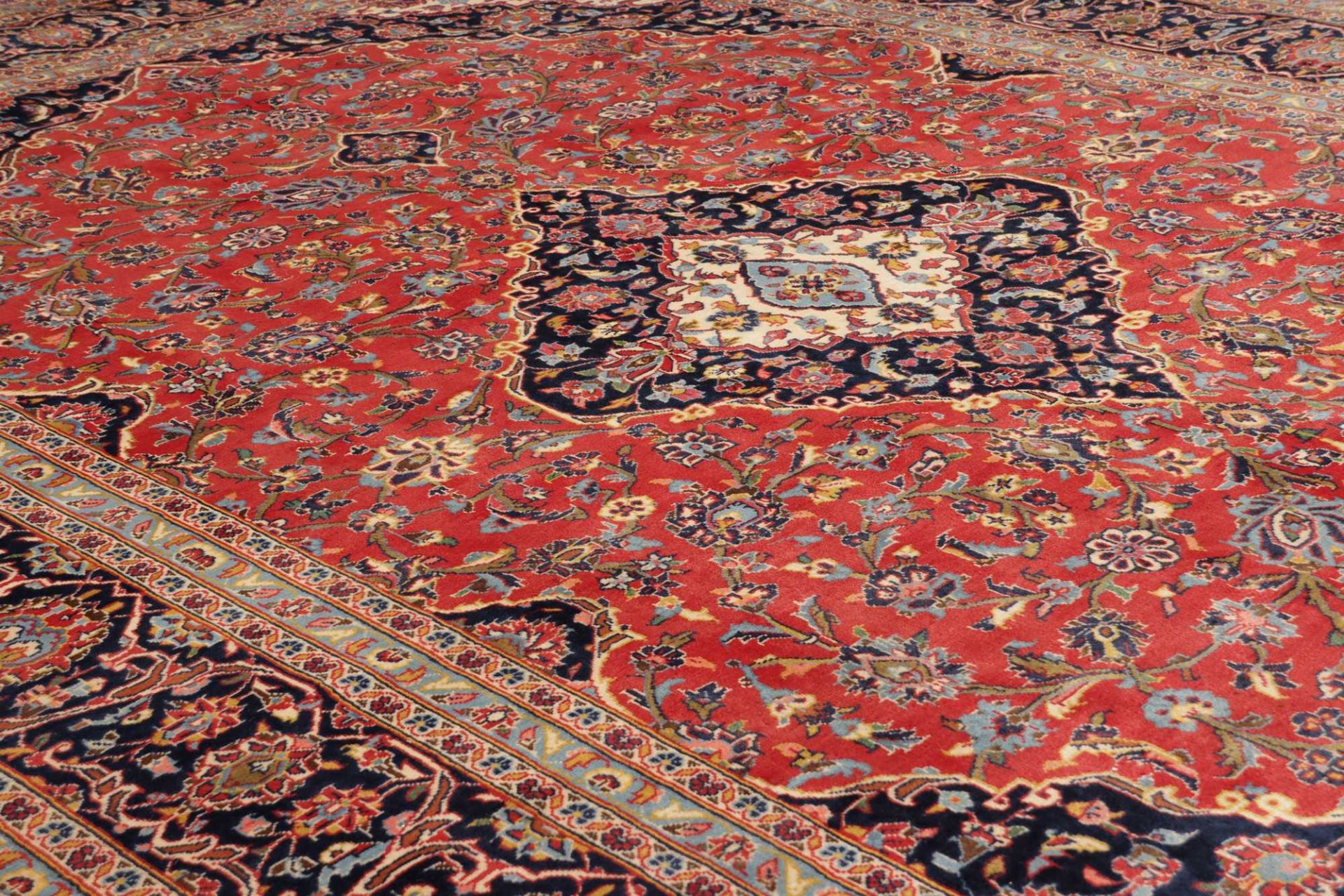 Handgeknüpfter Kashan Perserteppich, 251 × 364 cm, Wolle