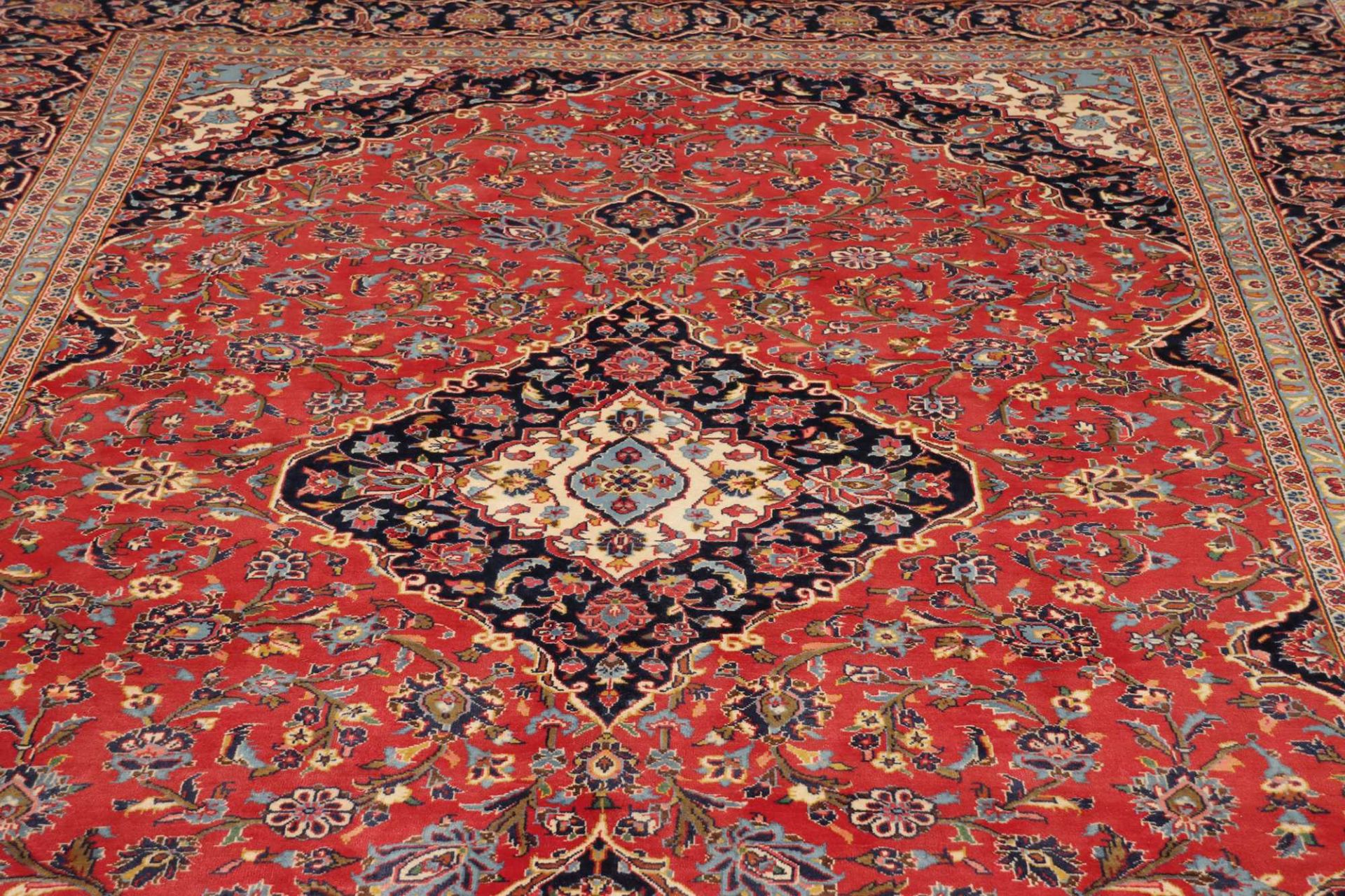 Handgeknüpfter Kashan Perserteppich, 251 × 364 cm, Wolle
