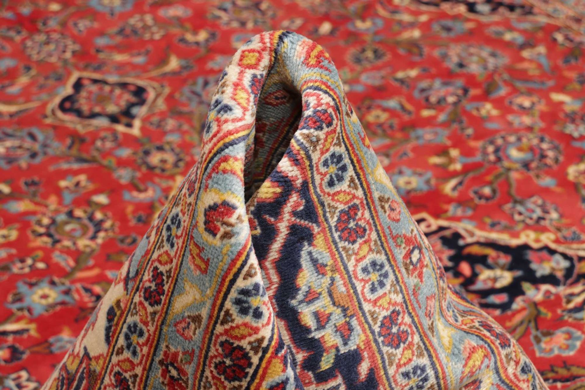 Handgeknüpfter Kashan Perserteppich, 251 × 364 cm, Wolle