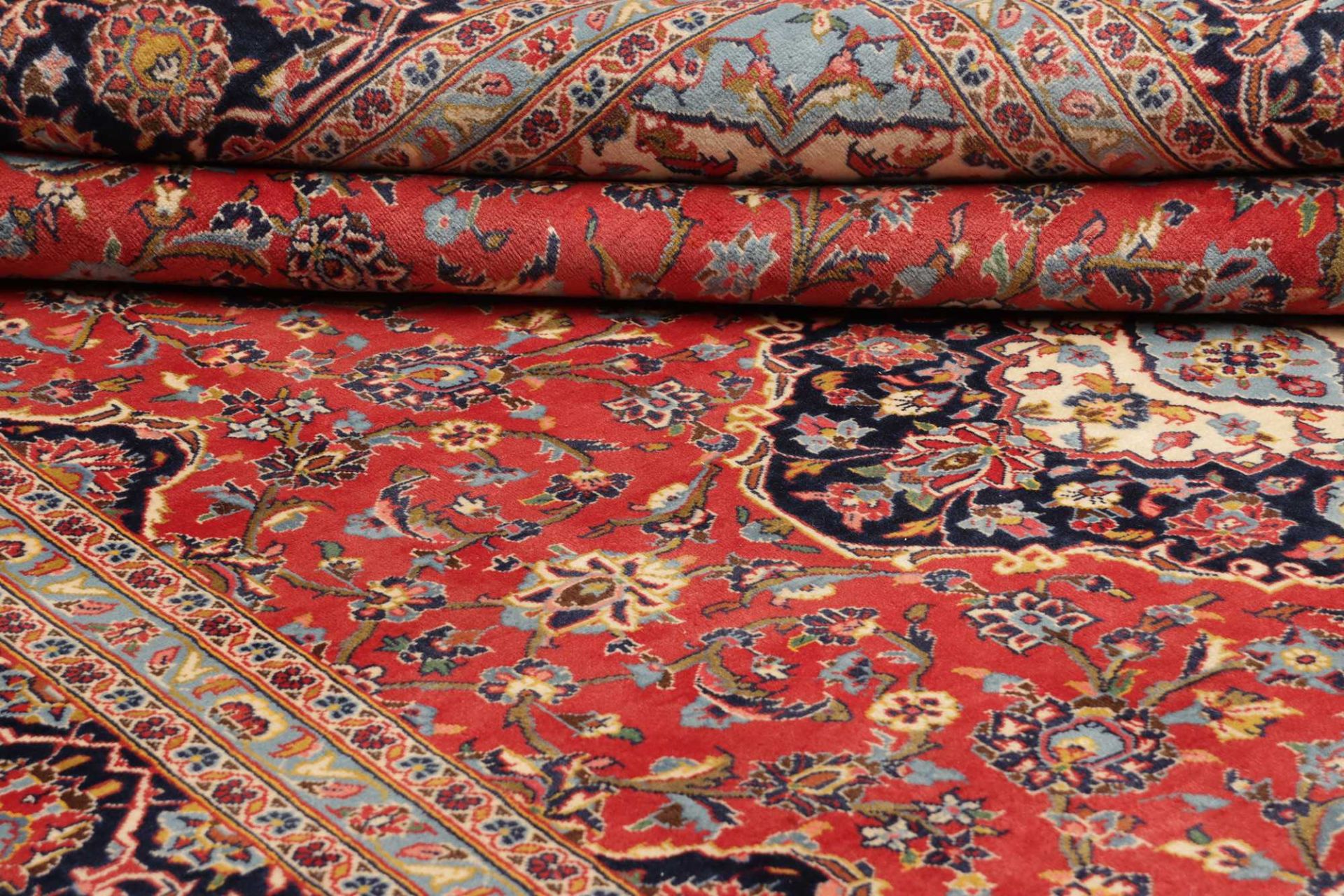 Handgeknüpfter Kashan Perserteppich, 251 × 364 cm, Wolle