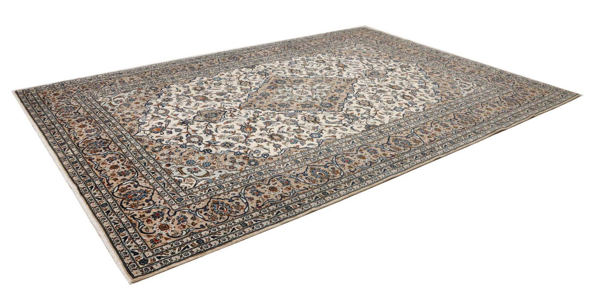 Handgeknüpfter Kashan Perserteppich 248 × 353 cm