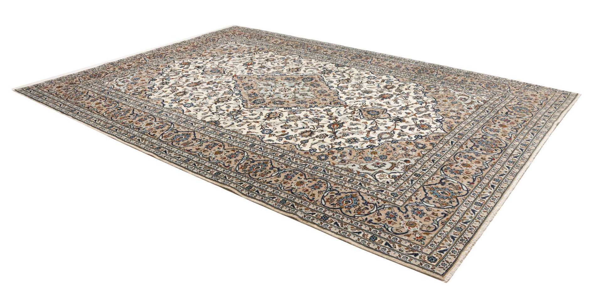Handgeknüpfter Kashan Perserteppich 248 × 353 cm