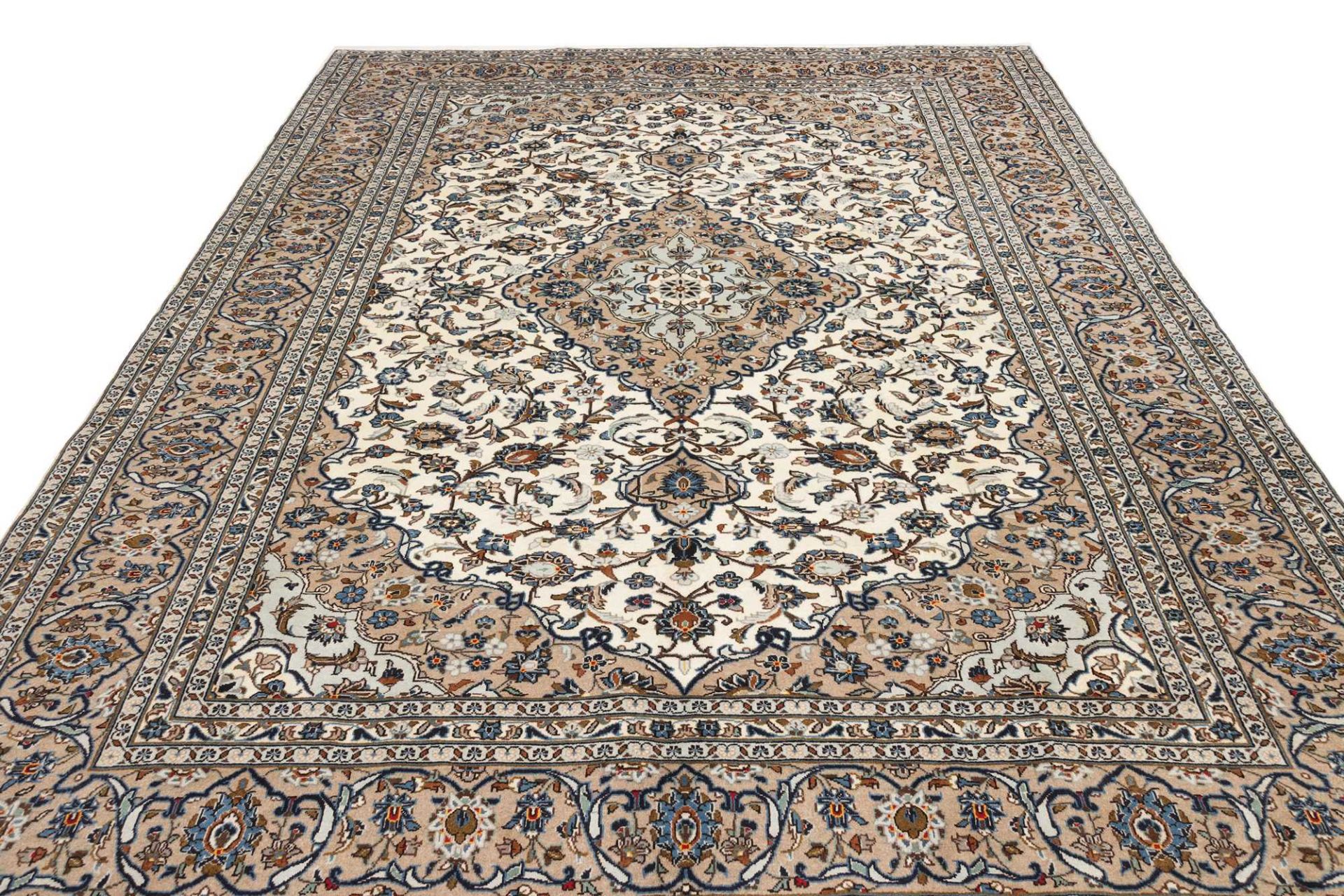 Handgeknüpfter Kashan Perserteppich 248 × 353 cm