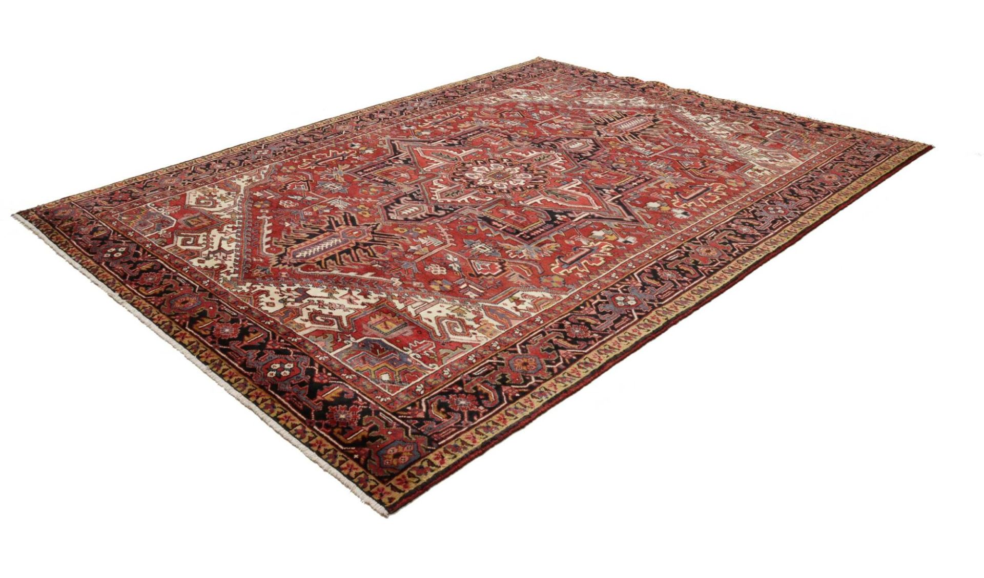 perserteppich-heriz-251-x-327-cm-schurwolle-handgeknupft-rustikal-2 Handgeknüpfter Heriz Perserteppich, 251 × 327 cm, Wolle