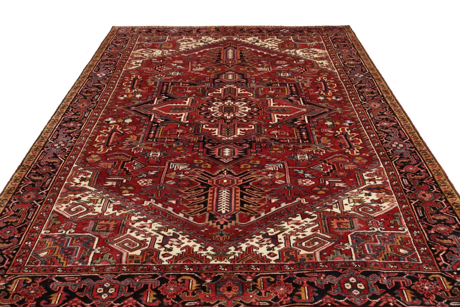 perserteppich-heriz-251-x-327-cm-schurwolle-handgeknupft-rustikal-6 Handgeknüpfter Heriz Perserteppich, 251 × 327 cm, Wolle