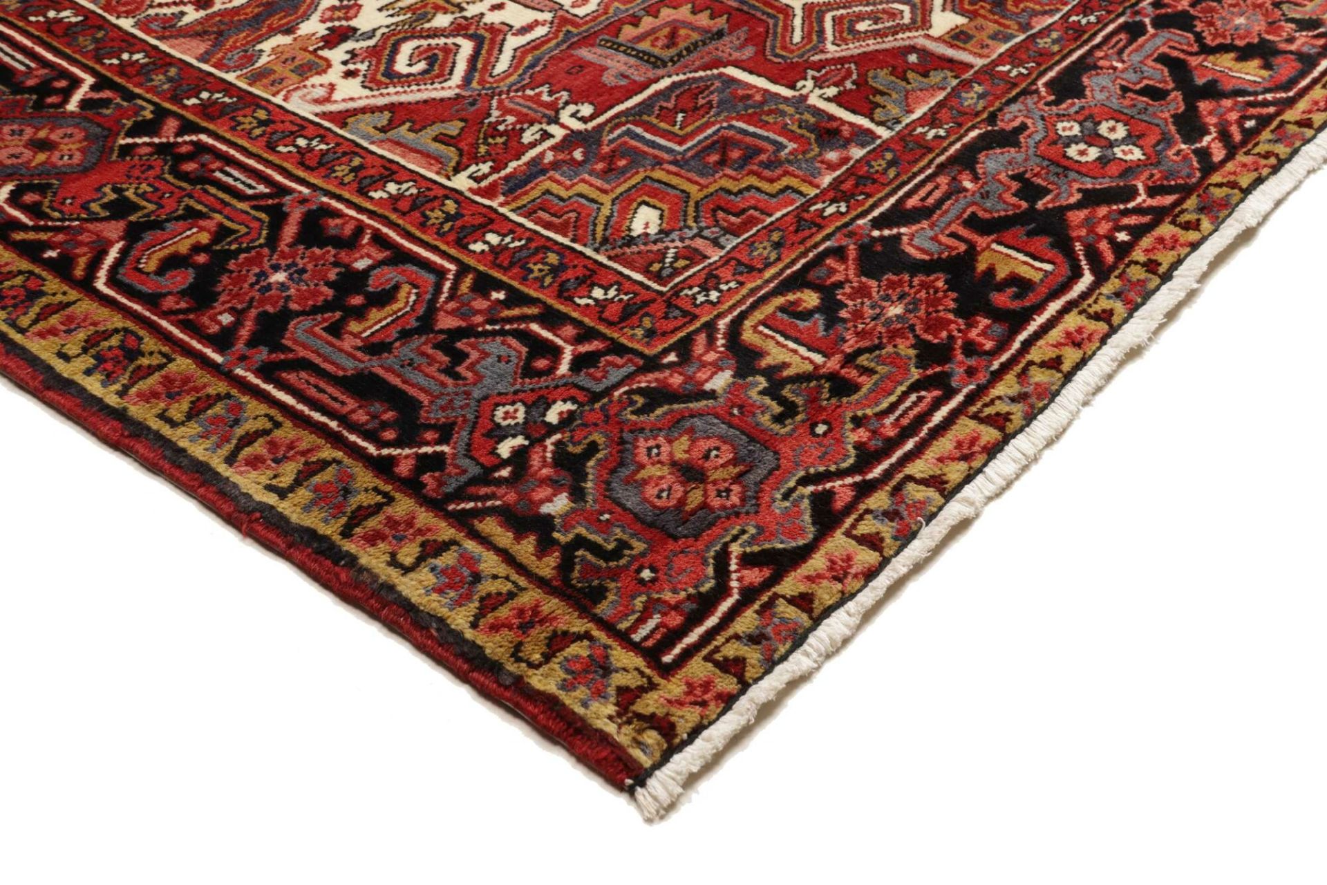 perserteppich-heriz-251-x-327-cm-schurwolle-handgeknupft-rustikal-8 Handgeknüpfter Heriz Perserteppich, 251 × 327 cm, Wolle