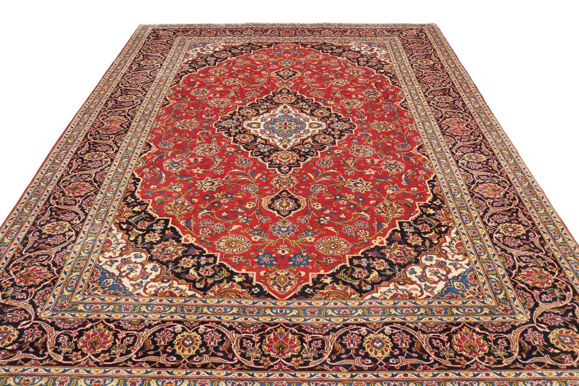 Handgeknüpfter Kashan Perserteppich, 251 × 331 cm, Wolle