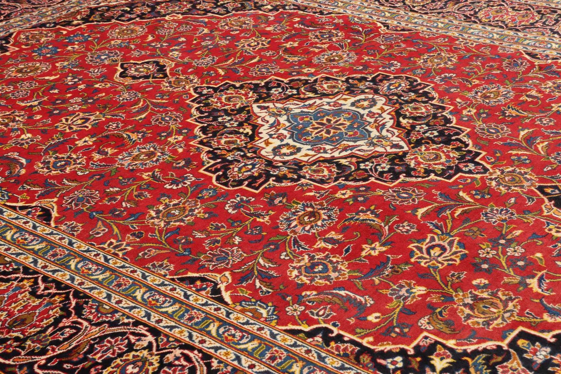 Handgeknüpfter Kashan Perserteppich, 251 × 331 cm, Wolle