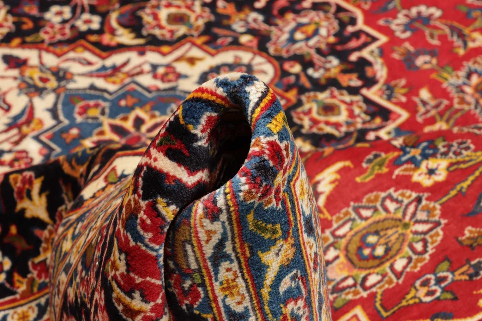 Handgeknüpfter Kashan Perserteppich, 251 × 331 cm, Wolle