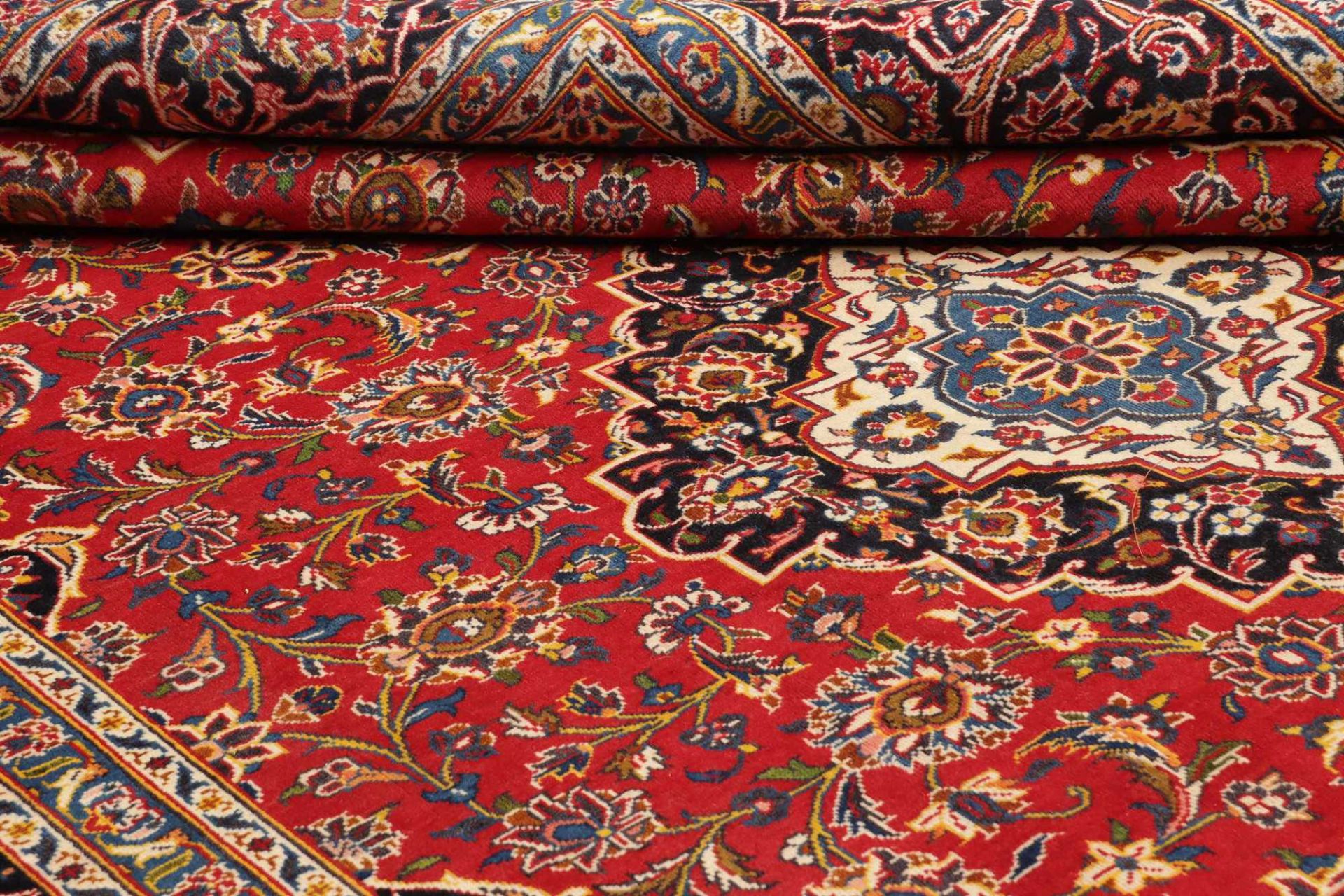 Handgeknüpfter Kashan Perserteppich, 251 × 331 cm, Wolle