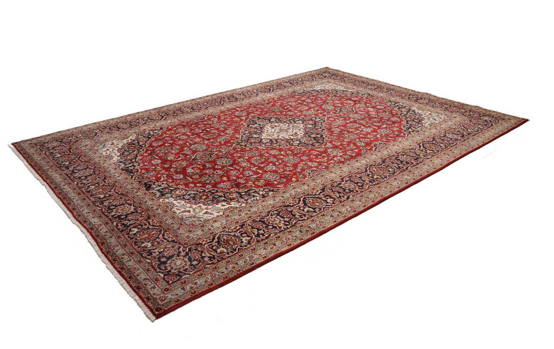 Handgeknüpfter Kashan Perserteppich, 248 × 356 cm, Wolle