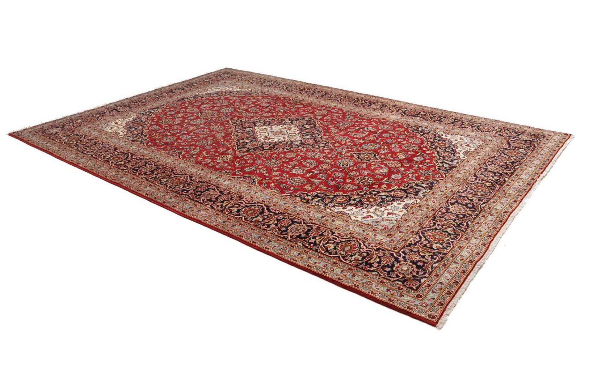 Handgeknüpfter Kashan Perserteppich, 248 × 356 cm, Wolle