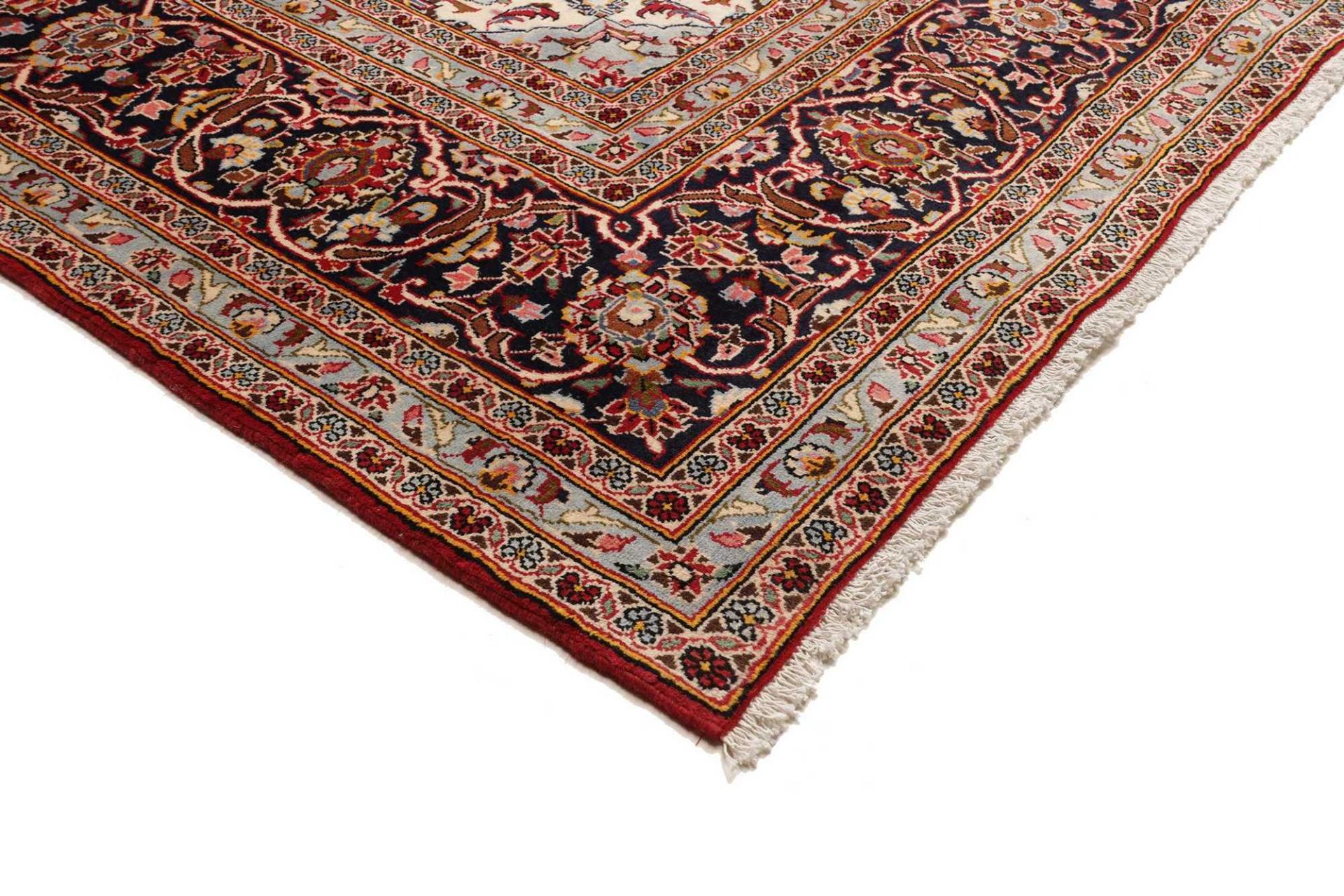 Handgeknüpfter Kashan Perserteppich, 248 × 356 cm, Wolle