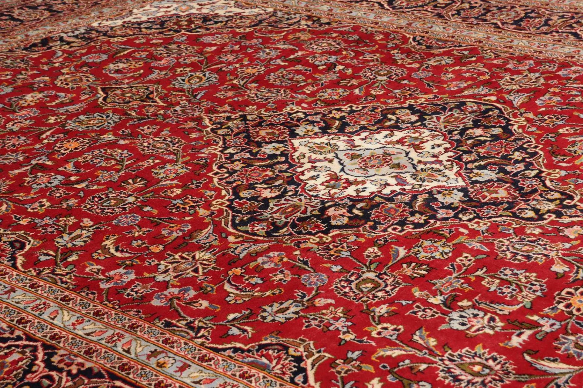 Handgeknüpfter Kashan Perserteppich, 248 × 356 cm, Wolle