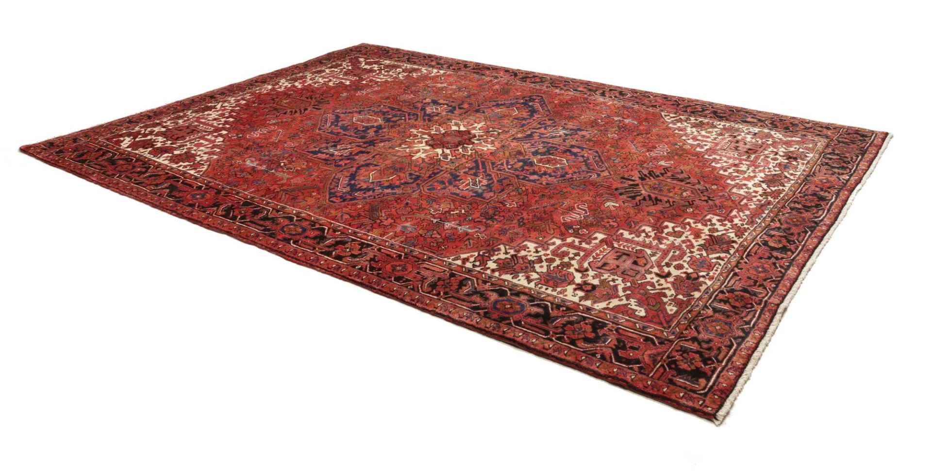 perserteppich-heriz-257-x-351-cm-schurwolle-handgeknupft-rustikal-2 Handgeknüpfter Heriz Perserteppich 257 × 351 cm