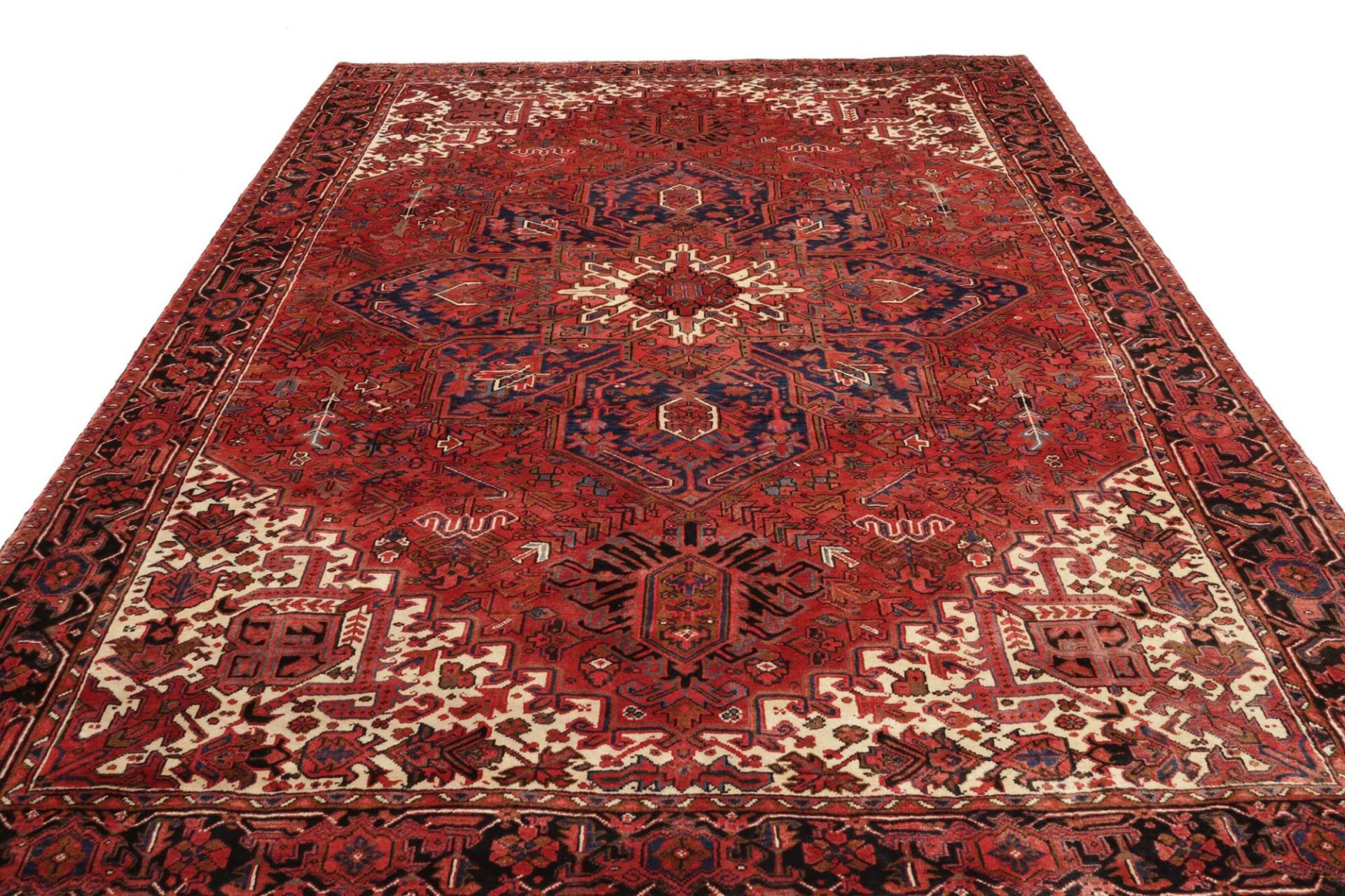 perserteppich-heriz-257-x-351-cm-schurwolle-handgeknupft-rustikal-3 Handgeknüpfter Heriz Perserteppich 257 × 351 cm