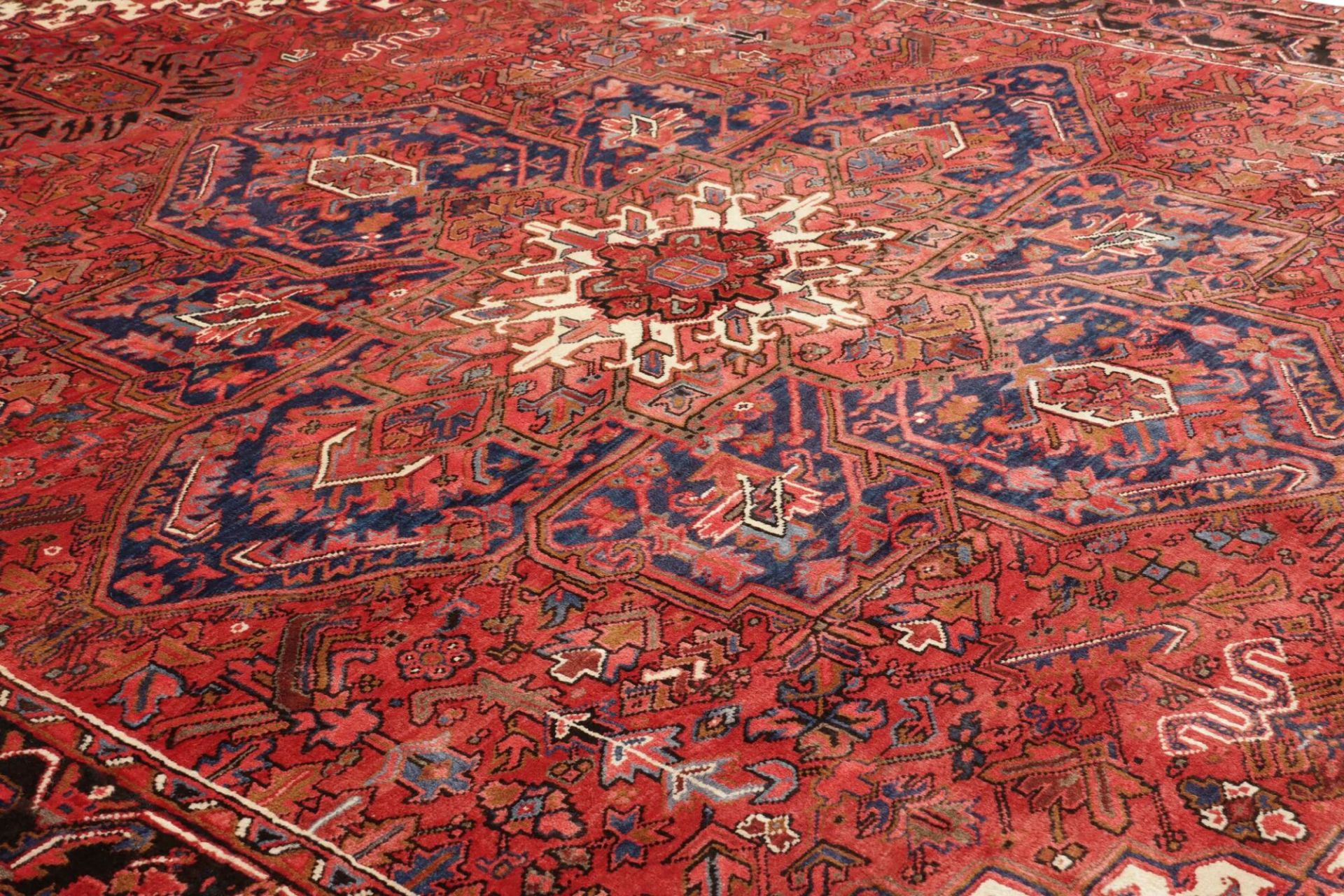 perserteppich-heriz-257-x-351-cm-schurwolle-handgeknupft-rustikal-6 Handgeknüpfter Heriz Perserteppich 257 × 351 cm