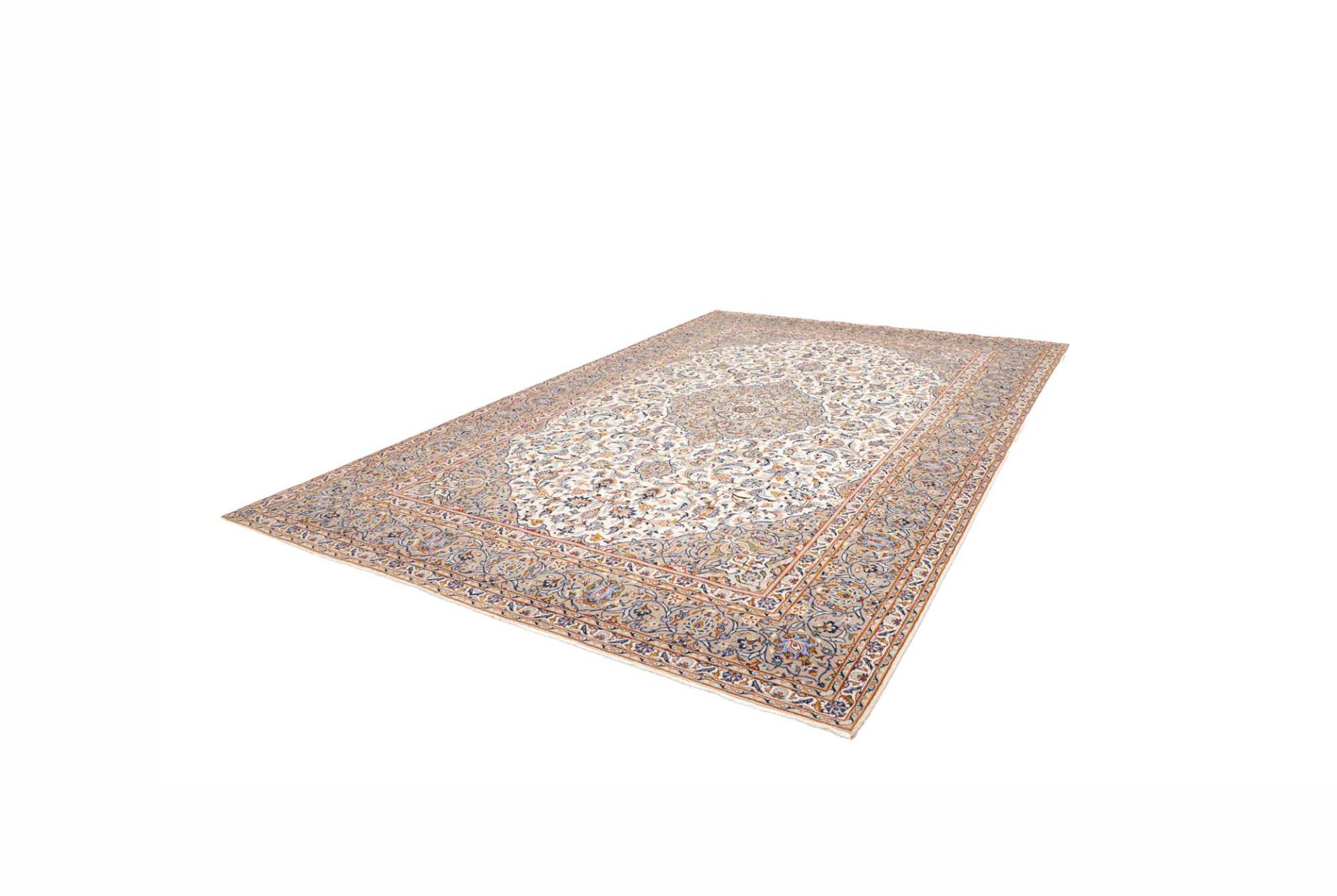 Kashan Perserteppich 251 × 345 cm aus Wolle, handgeknüpft