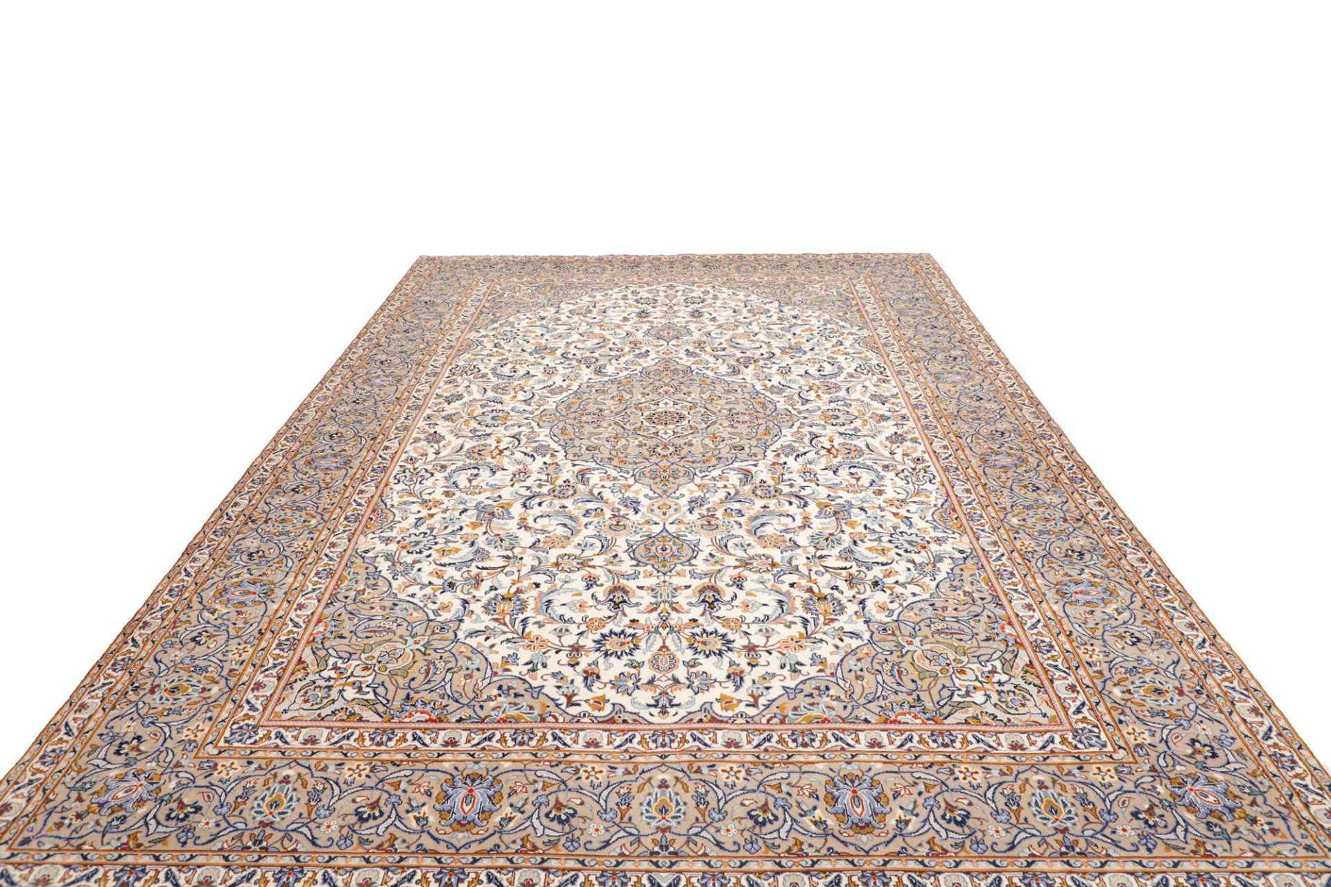 Kashan Perserteppich 251 × 345 cm aus Wolle, handgeknüpft