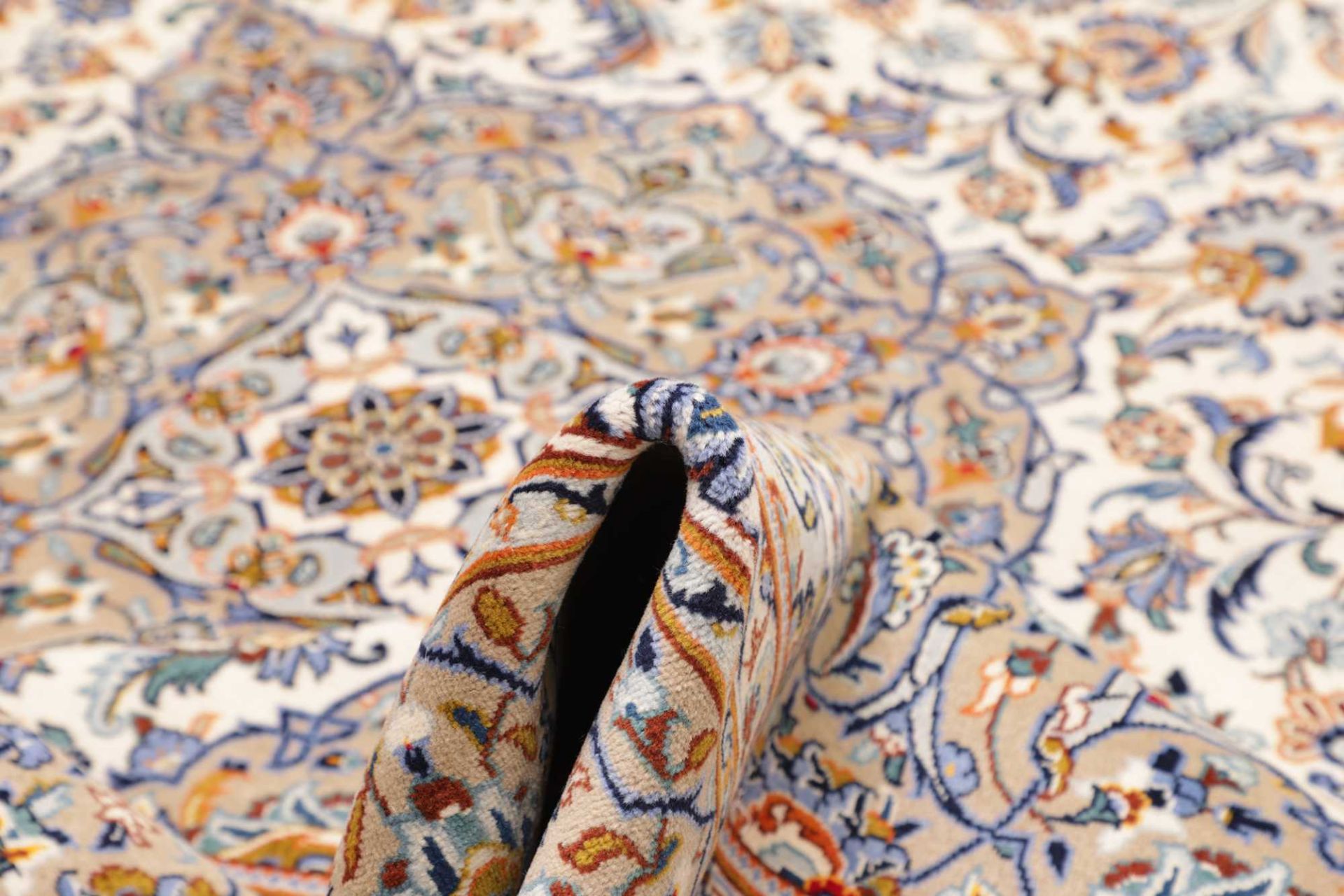Kashan Perserteppich 251 × 345 cm aus Wolle, handgeknüpft