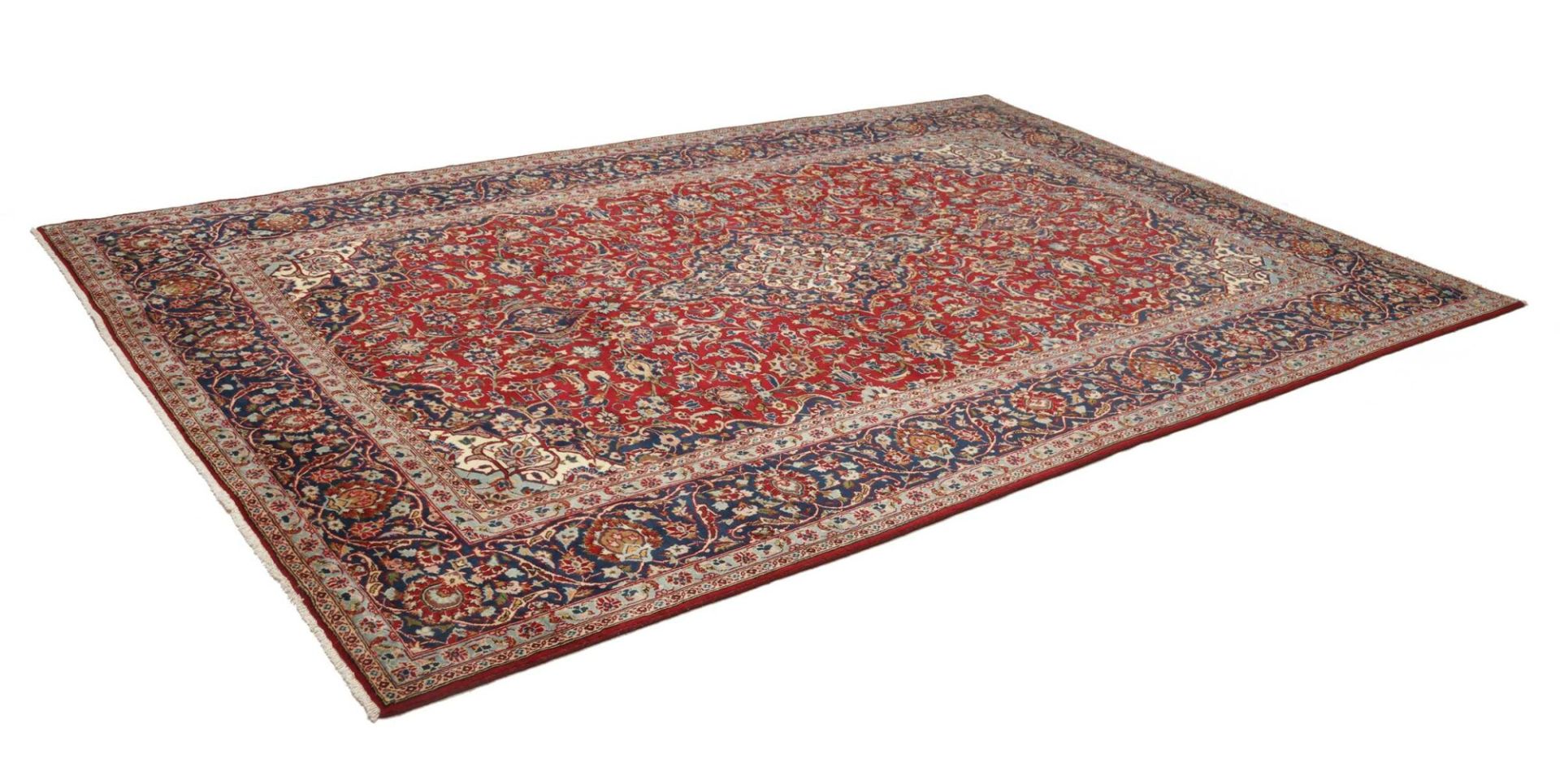 Handgeknüpfter Kashan Perserteppich, 241 × 359 cm, Wolle