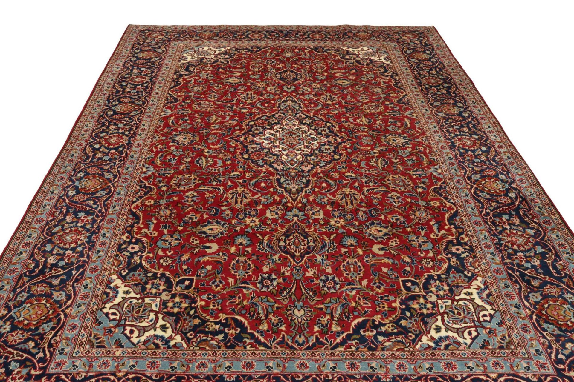 Handgeknüpfter Kashan Perserteppich, 241 × 359 cm, Wolle