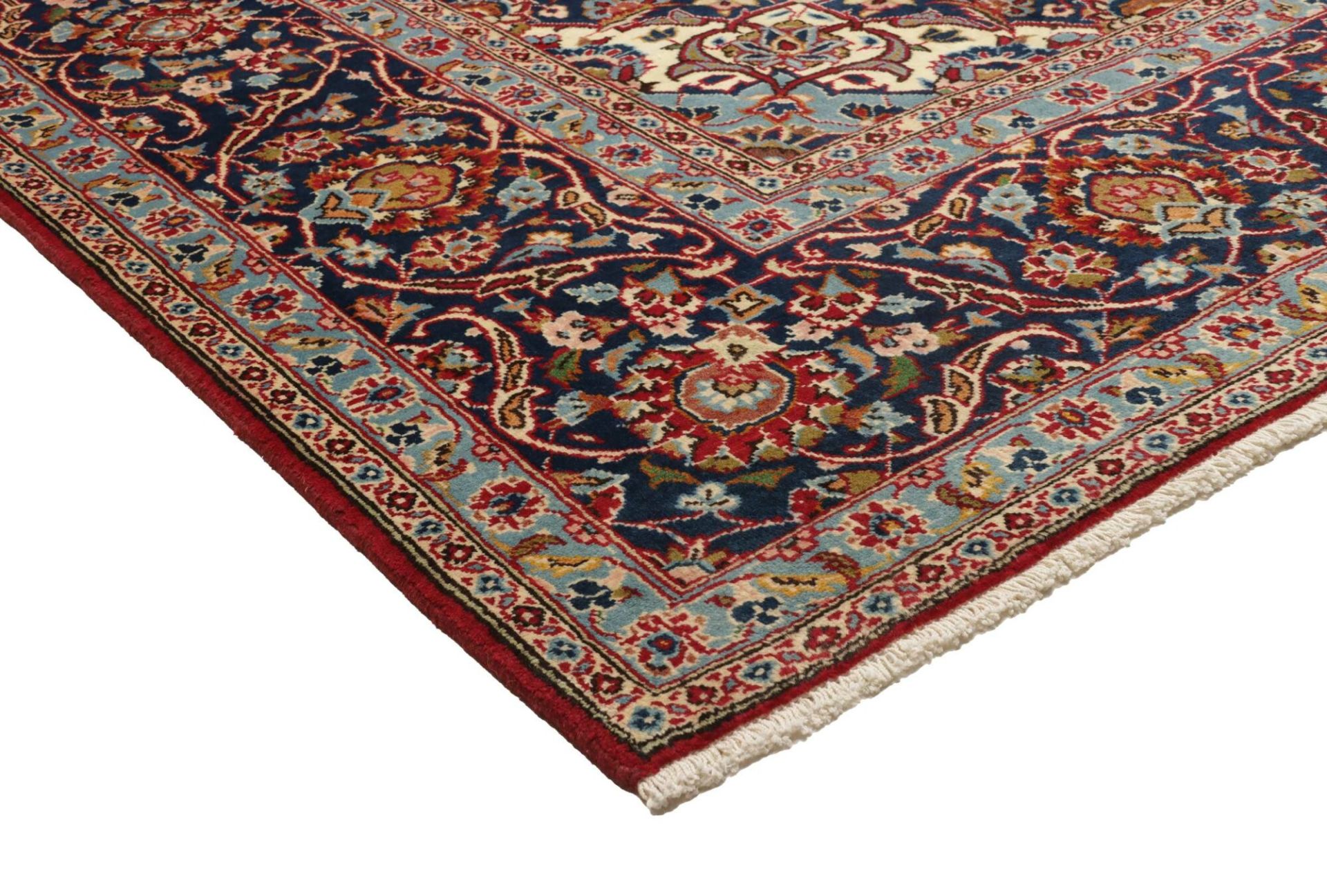 Handgeknüpfter Kashan Perserteppich, 241 × 359 cm, Wolle