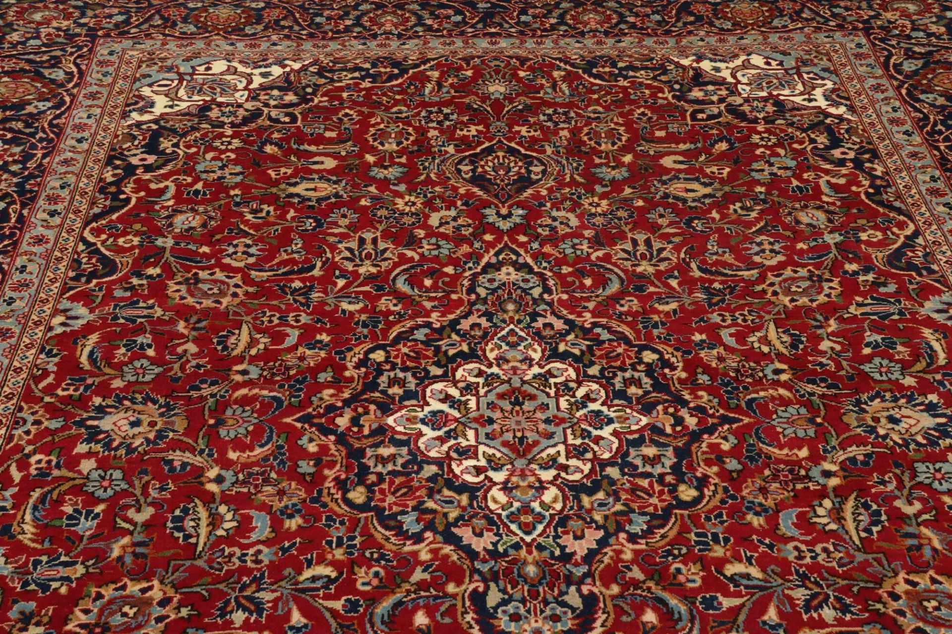 Handgeknüpfter Kashan Perserteppich, 241 × 359 cm, Wolle