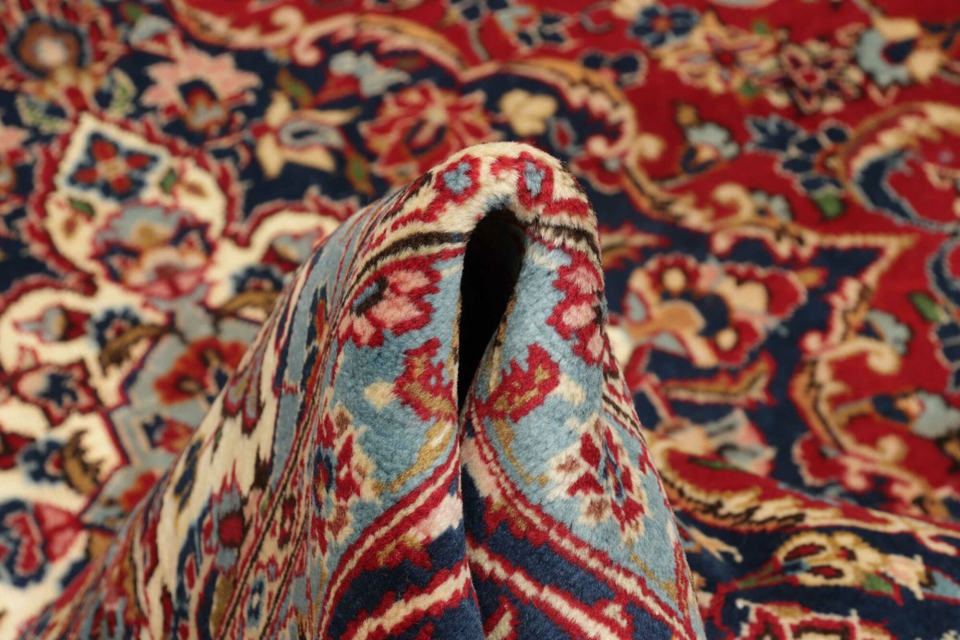 Handgeknüpfter Kashan Perserteppich, 241 × 359 cm, Wolle
