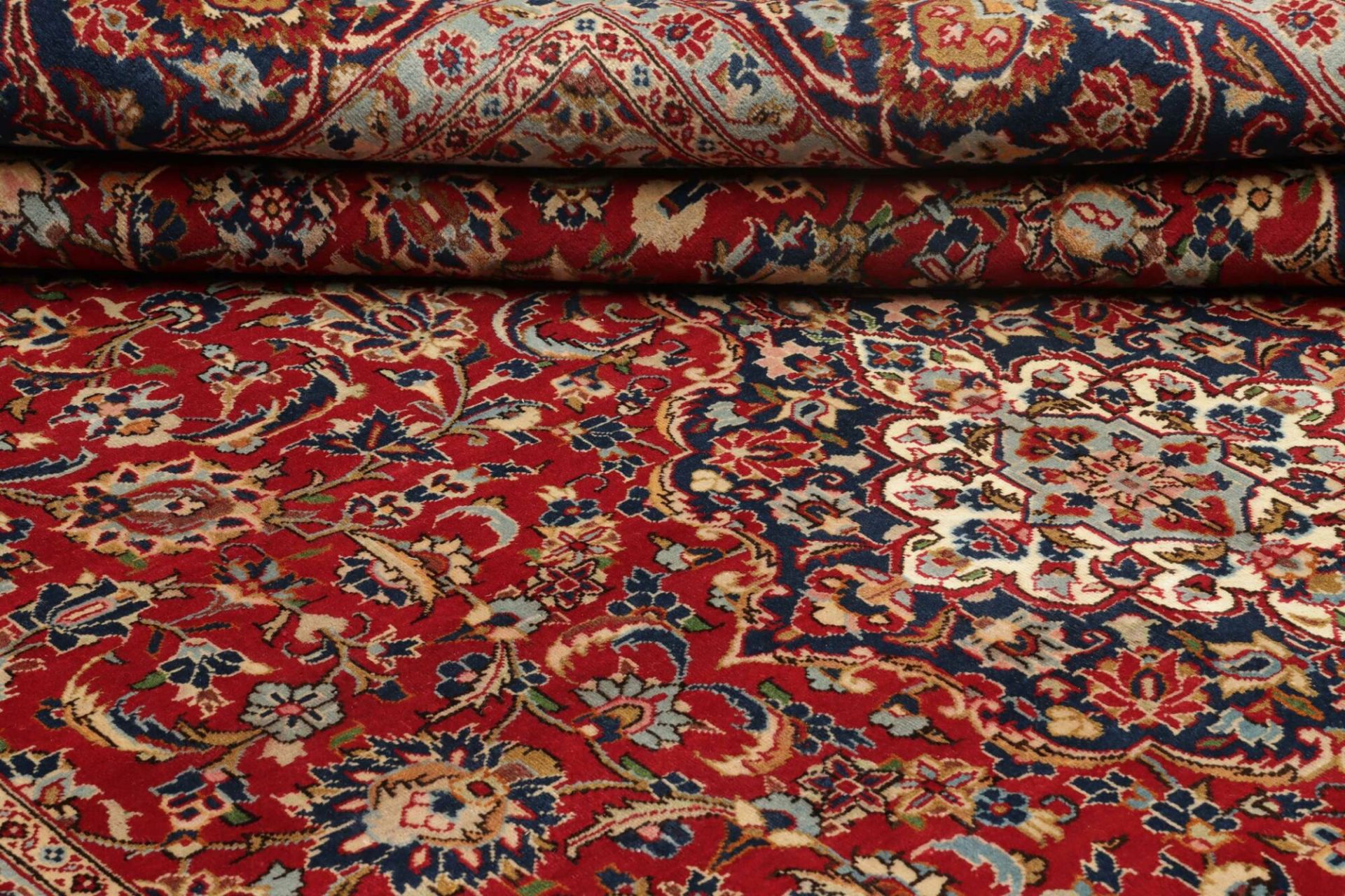 Handgeknüpfter Kashan Perserteppich, 241 × 359 cm, Wolle