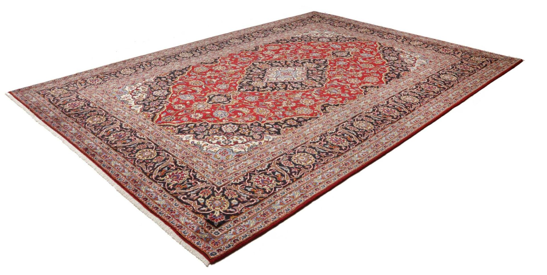 Handgeknüpfter Kashan Perserteppich, 251 × 349 cm, Wolle