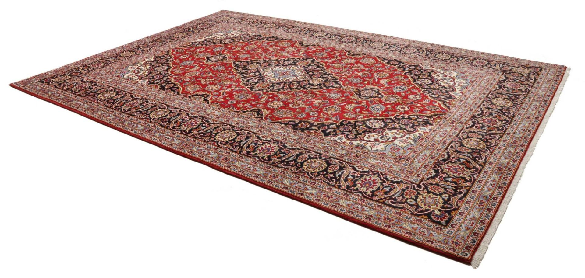 Handgeknüpfter Kashan Perserteppich, 251 × 349 cm, Wolle