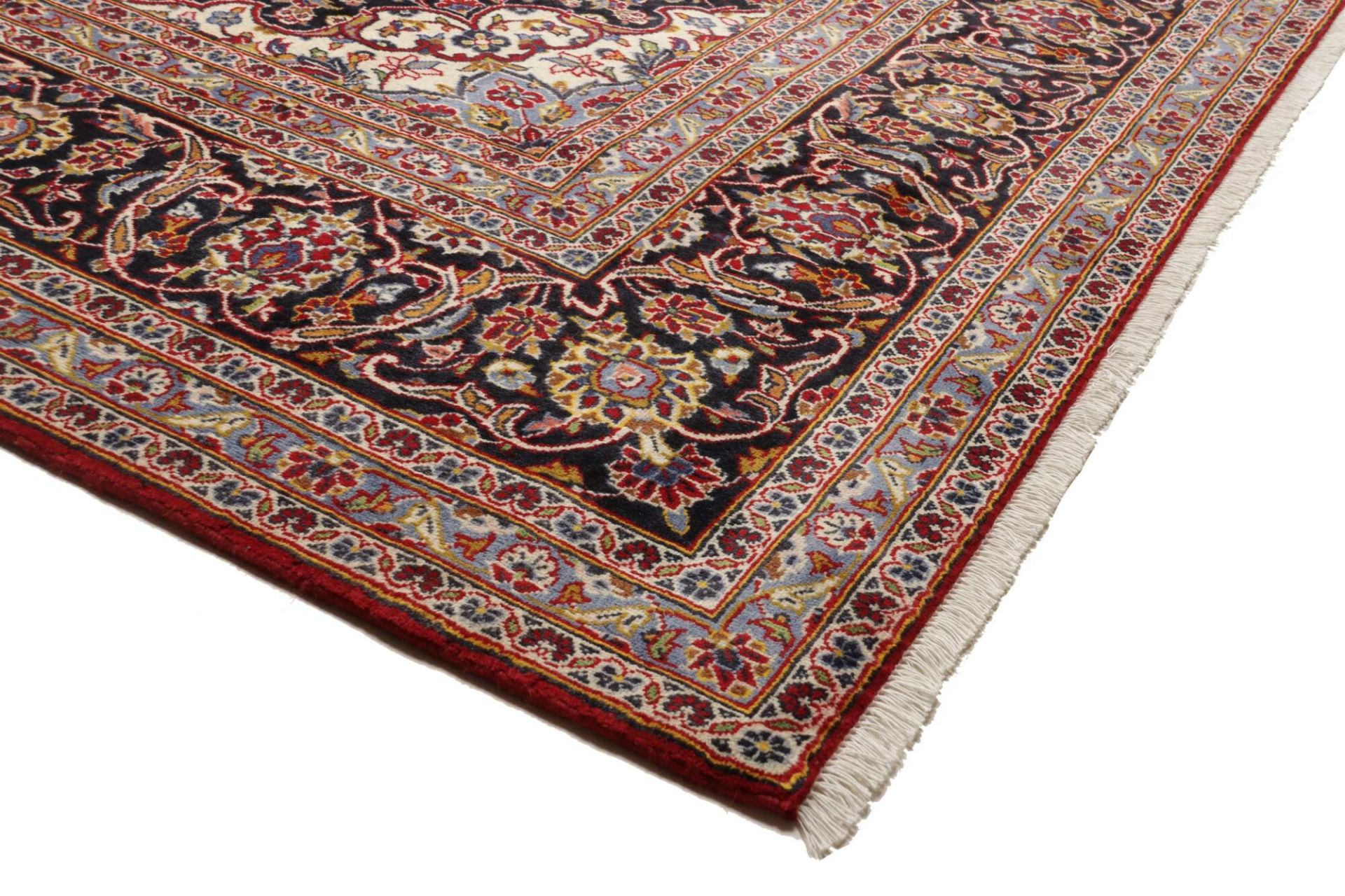 Handgeknüpfter Kashan Perserteppich, 251 × 349 cm, Wolle