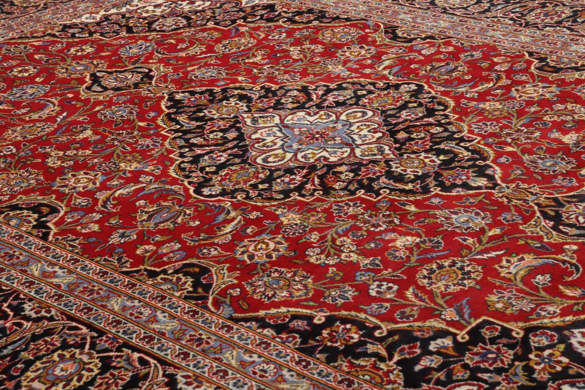 Handgeknüpfter Kashan Perserteppich, 251 × 349 cm, Wolle