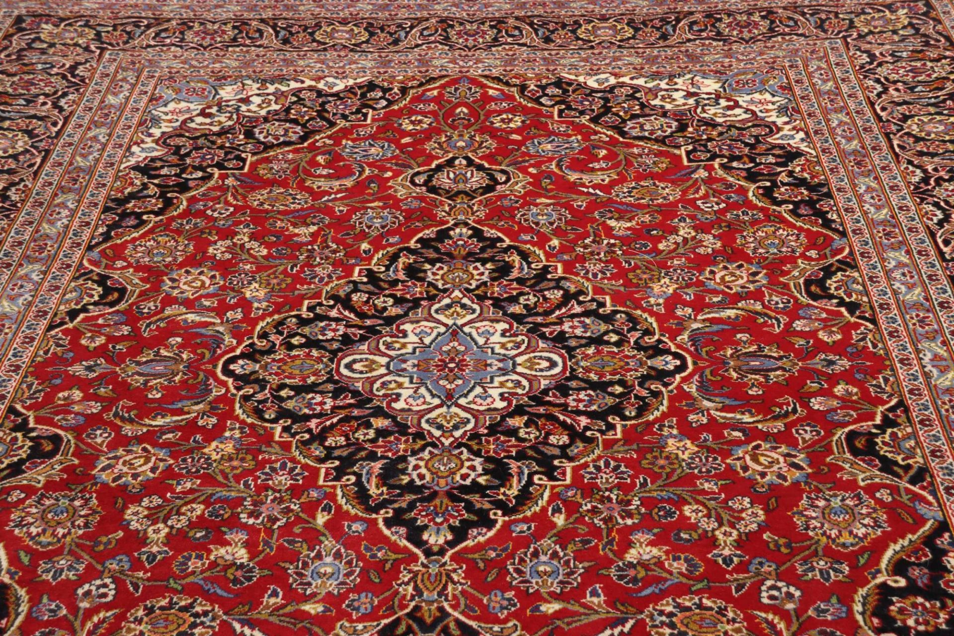 Handgeknüpfter Kashan Perserteppich, 251 × 349 cm, Wolle