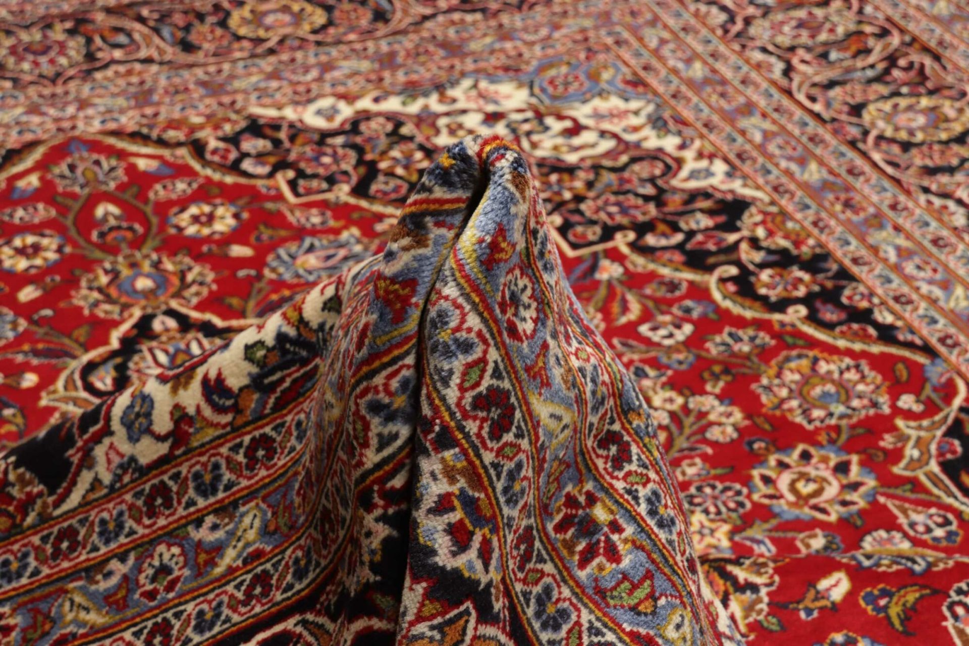 Handgeknüpfter Kashan Perserteppich, 251 × 349 cm, Wolle