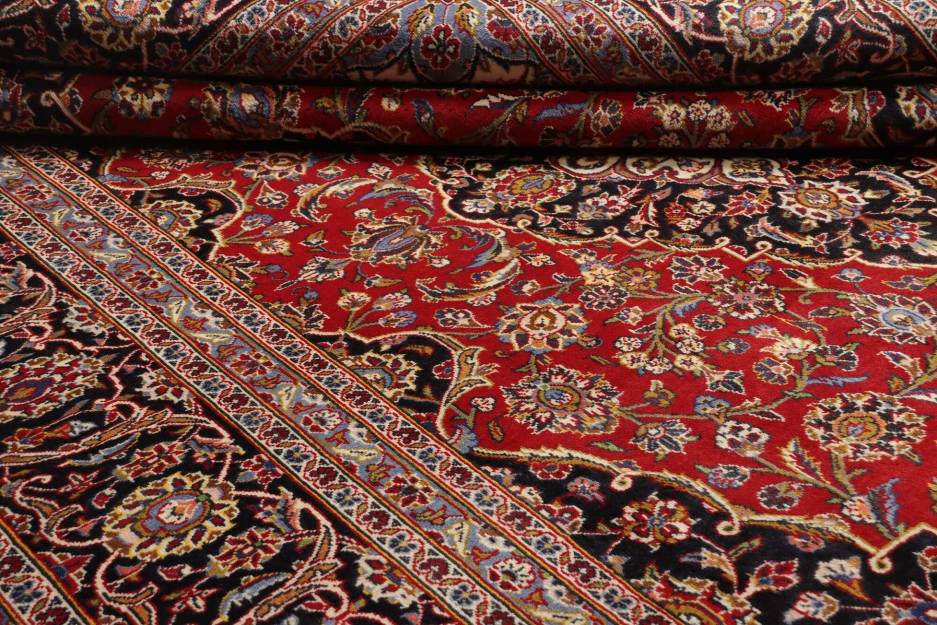 Handgeknüpfter Kashan Perserteppich, 251 × 349 cm, Wolle