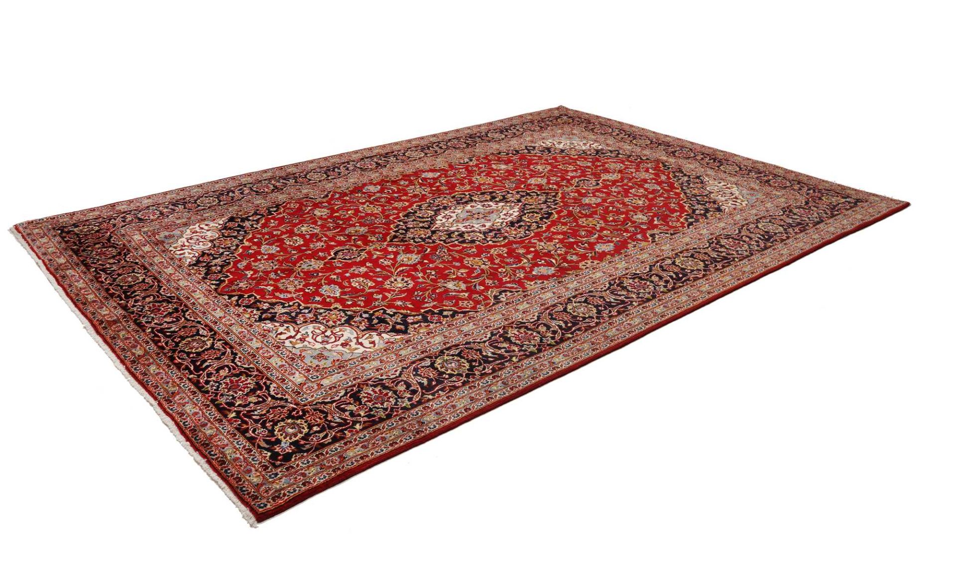 Kashan Perserteppich 246 × 354 cm aus Wolle, handgeknüpft