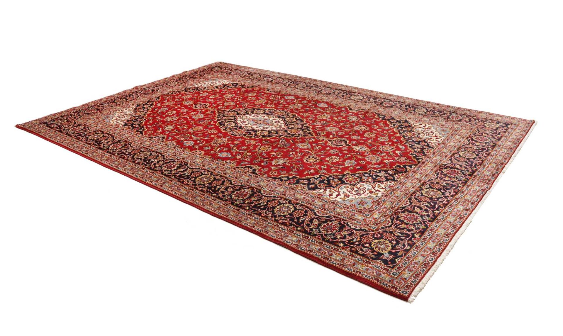 Kashan Perserteppich 246 × 354 cm aus Wolle, handgeknüpft