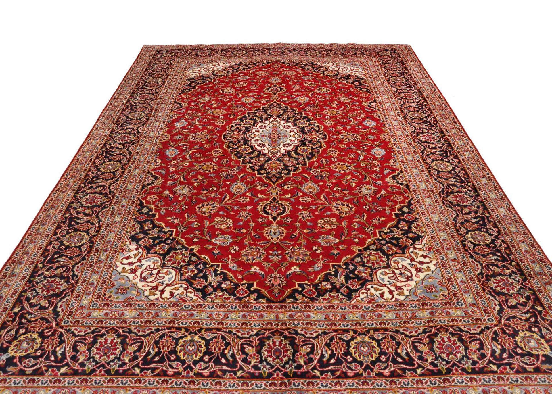Kashan Perserteppich 246 × 354 cm aus Wolle, handgeknüpft