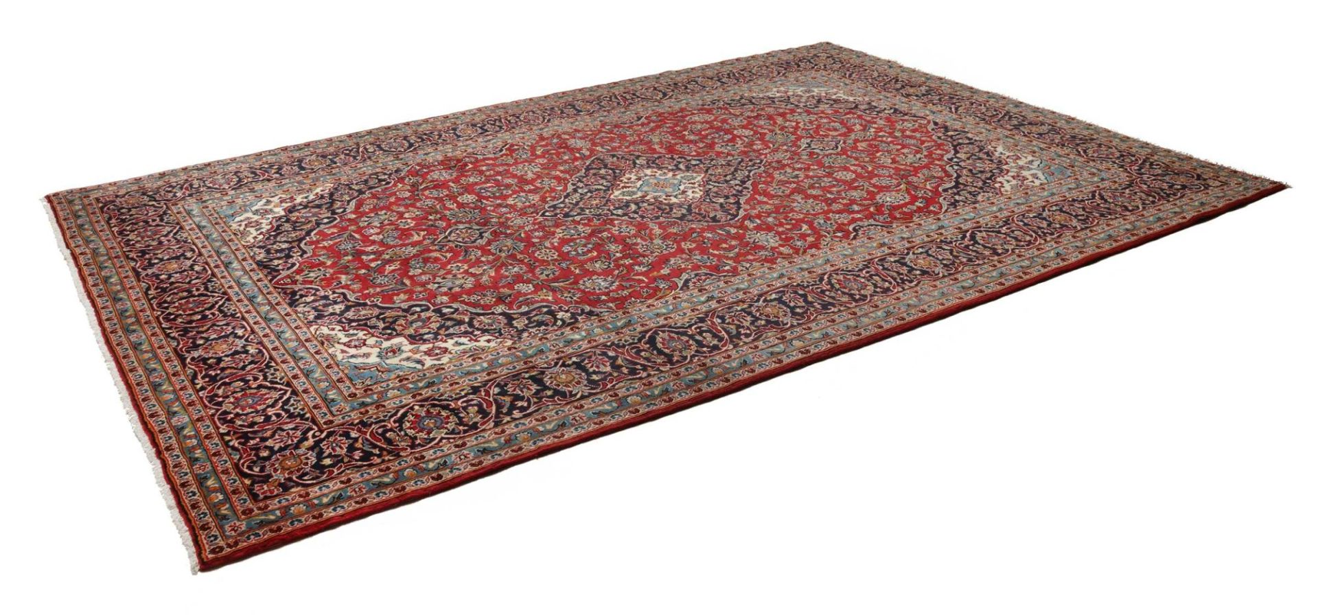Handgeknüpfter Kashan Perserteppich, 244 × 349 cm, Wolle